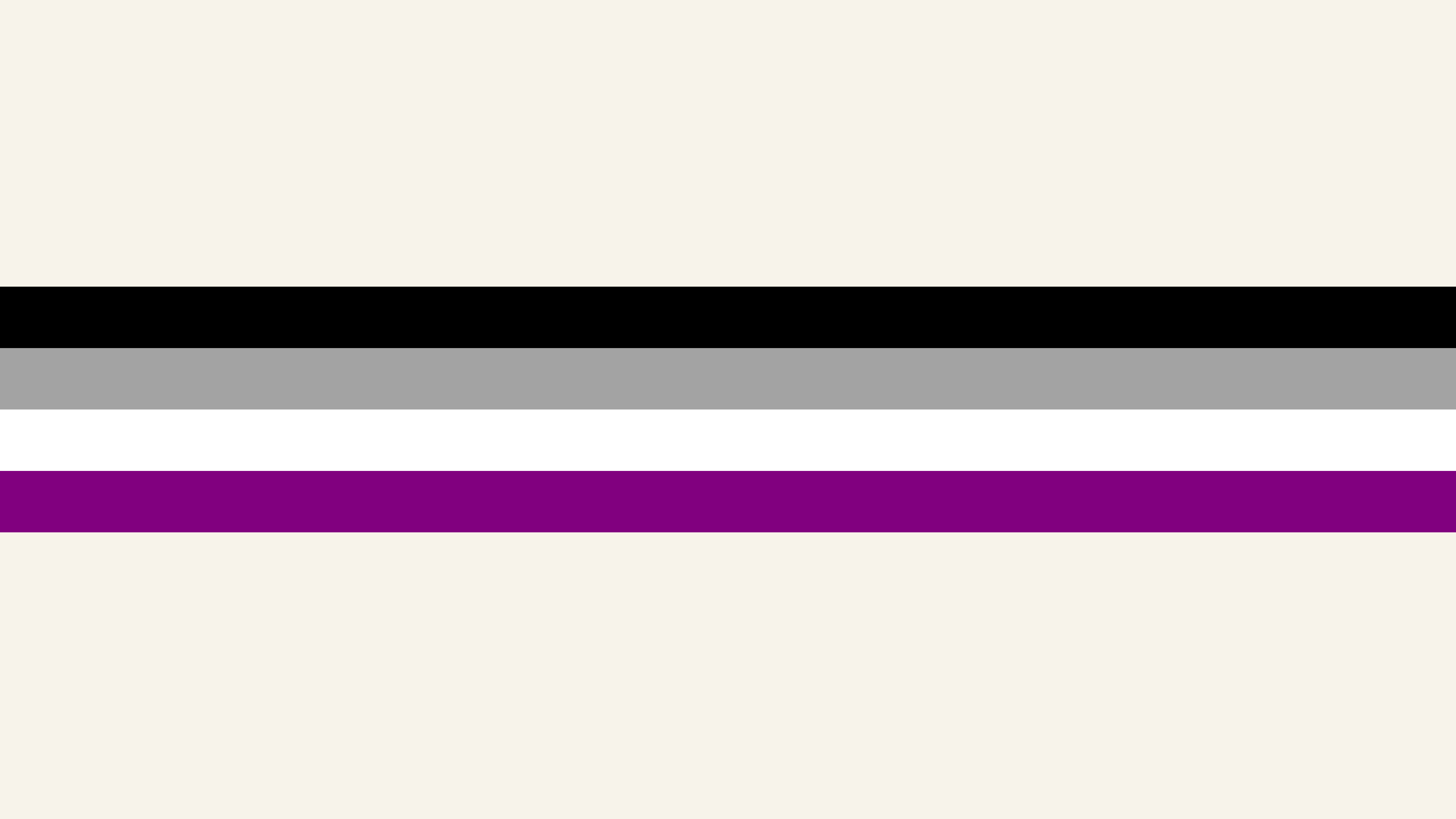 Asexual Minimalist Pride Stripe desktop wallpaper in 4K