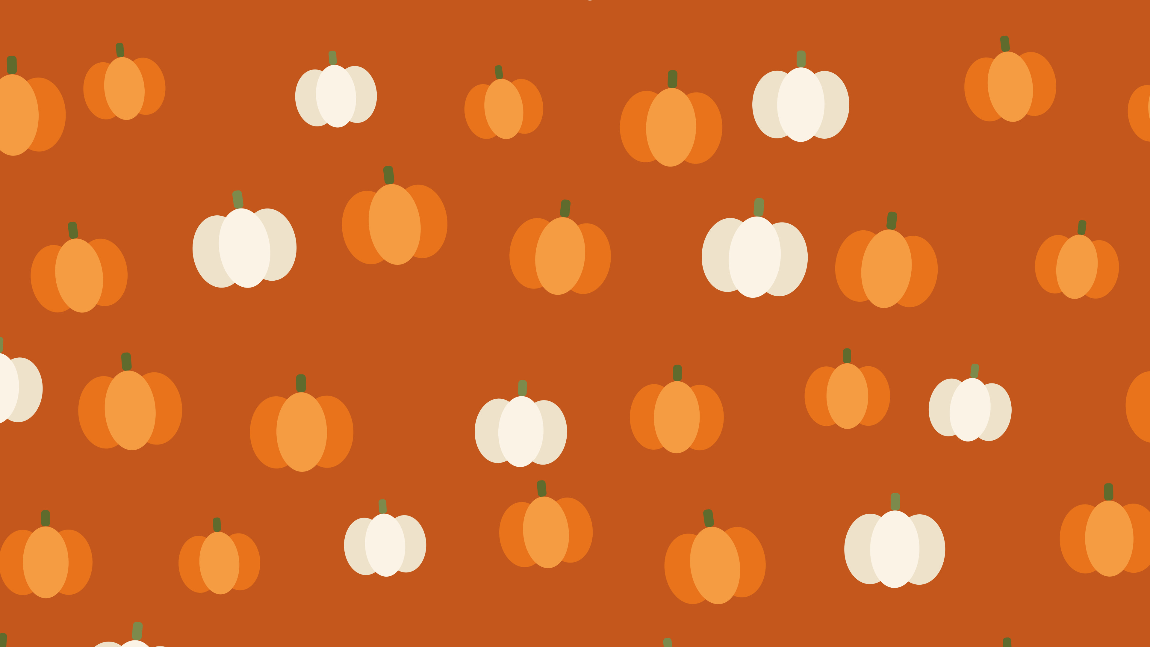 Autumn Pumpkin Pattern desktop wallpaper in 4K