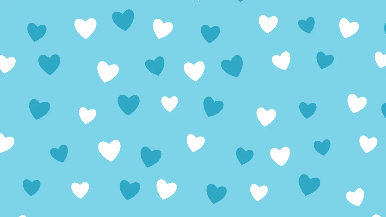Beach Heart Pattern desktop wallpaper in 4K