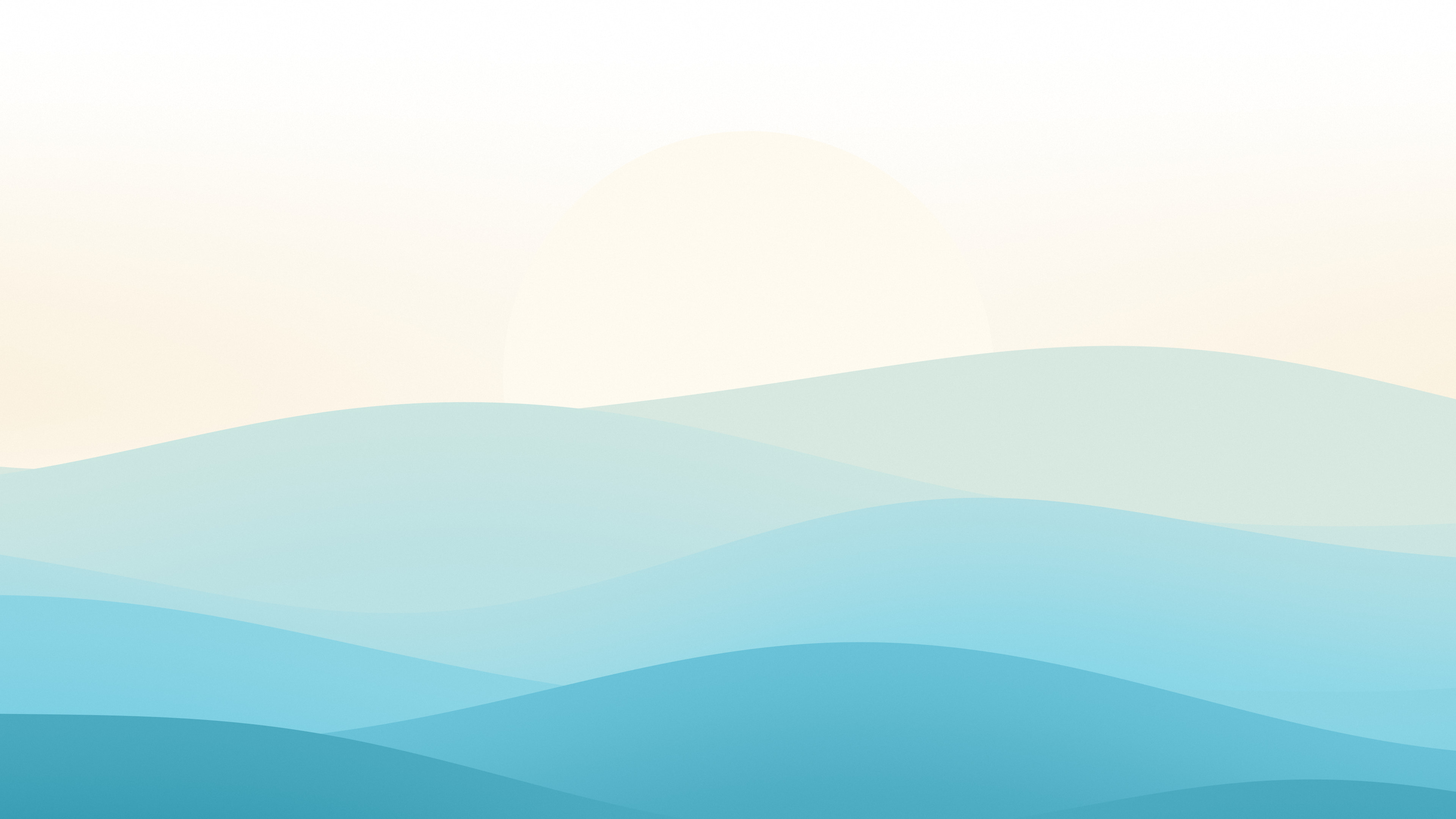 Beach Minimalist Sunset Hills desktop wallpaper in 4K