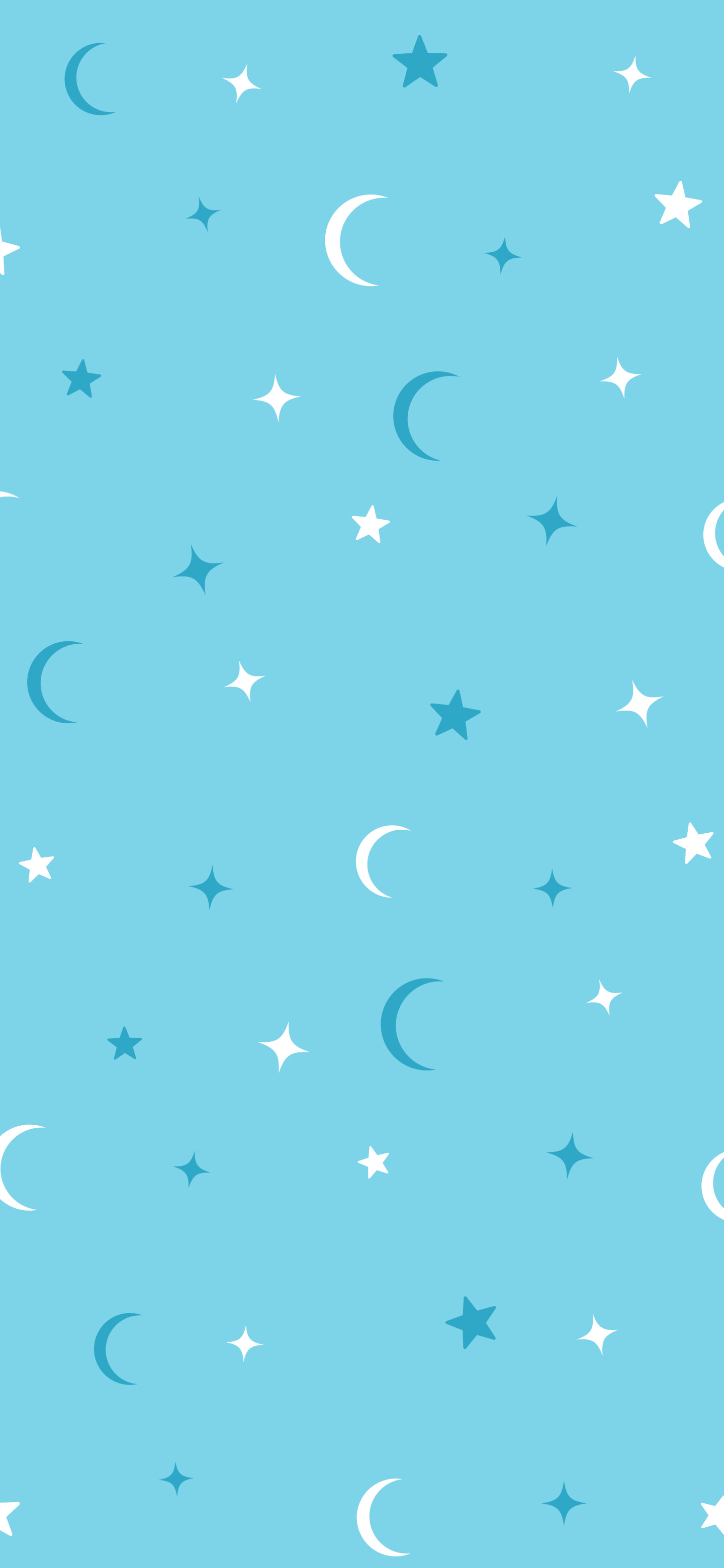 Beach Moon and Stars Pattern wallpaper for iPhone and Android