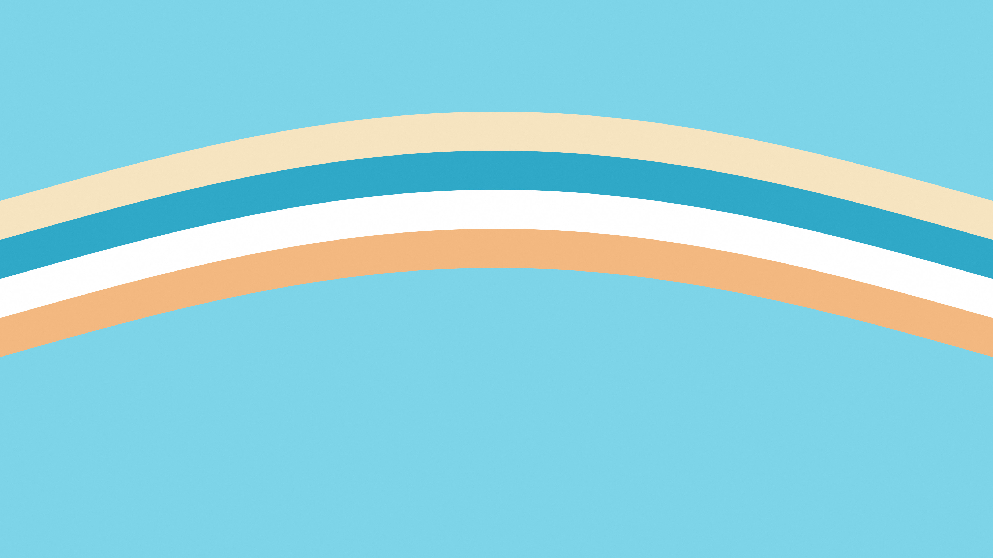 Beach Retro Stripe desktop wallpaper in 4K