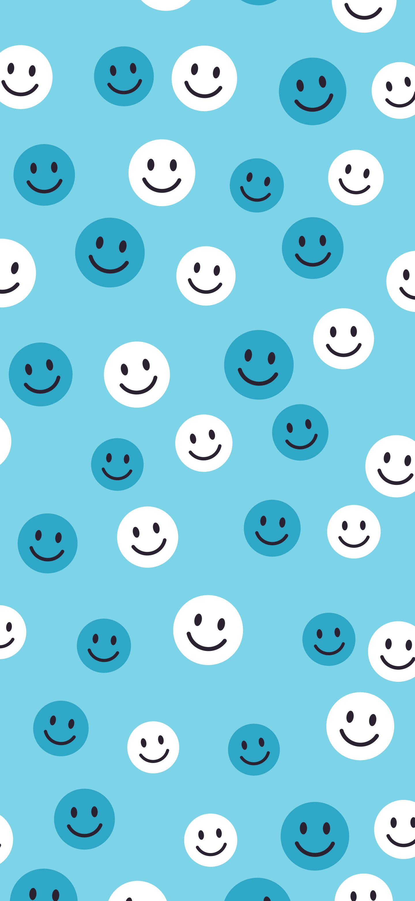 Beach Smiley Face Pattern wallpaper for iPhone and Android