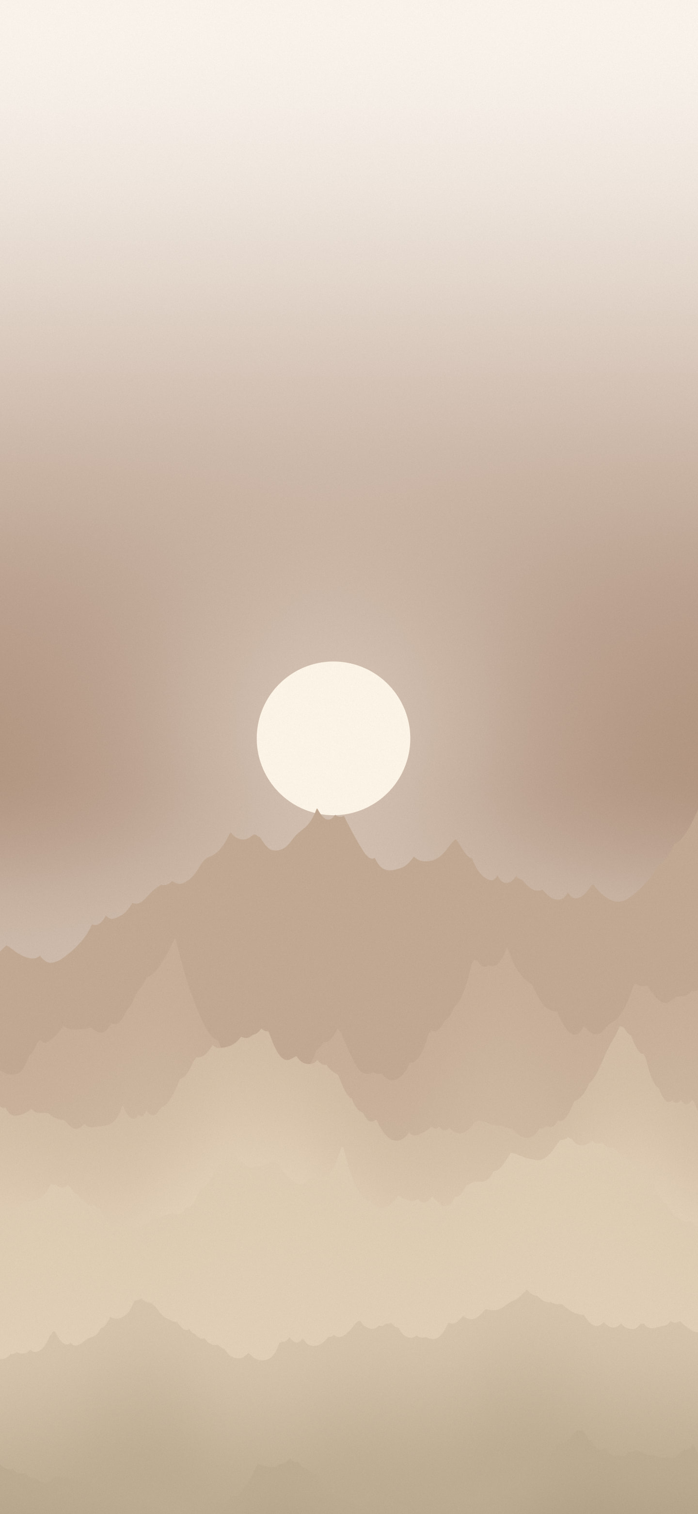 Beige and Brown Minimalist Mountain Landscape wallpaper for iPhone and Android