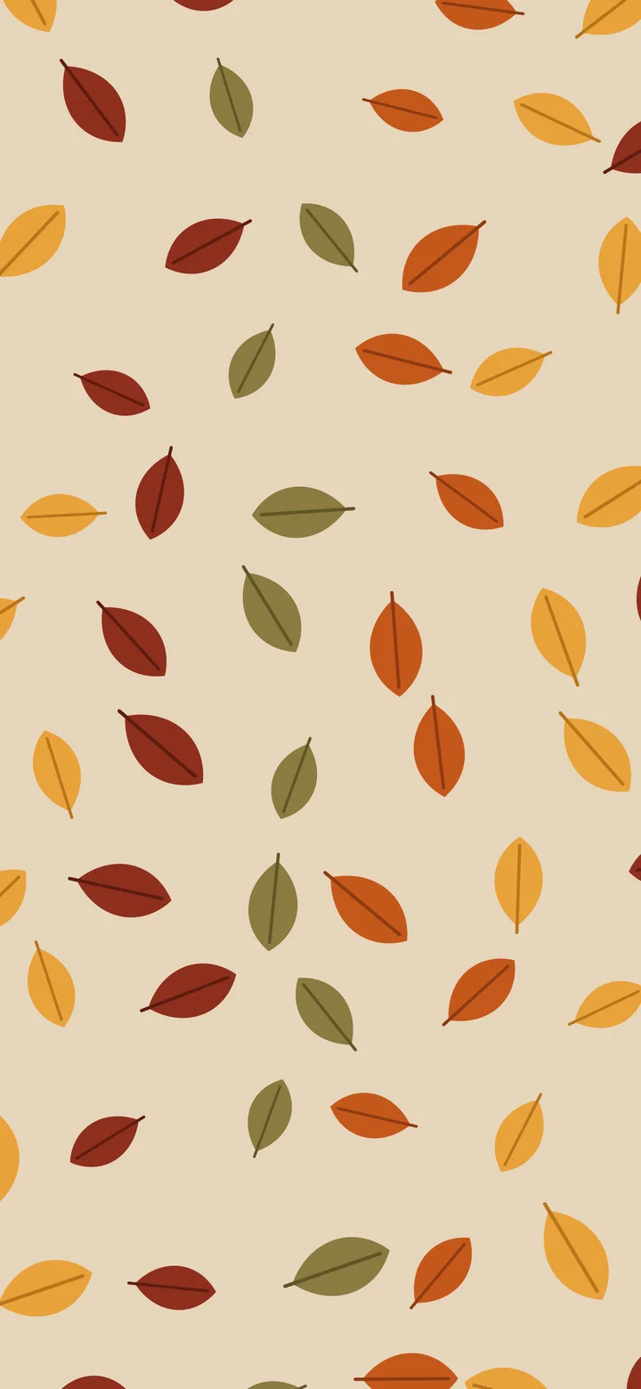 Beige Autumn Leaves Pattern wallpaper for iPhone and Android