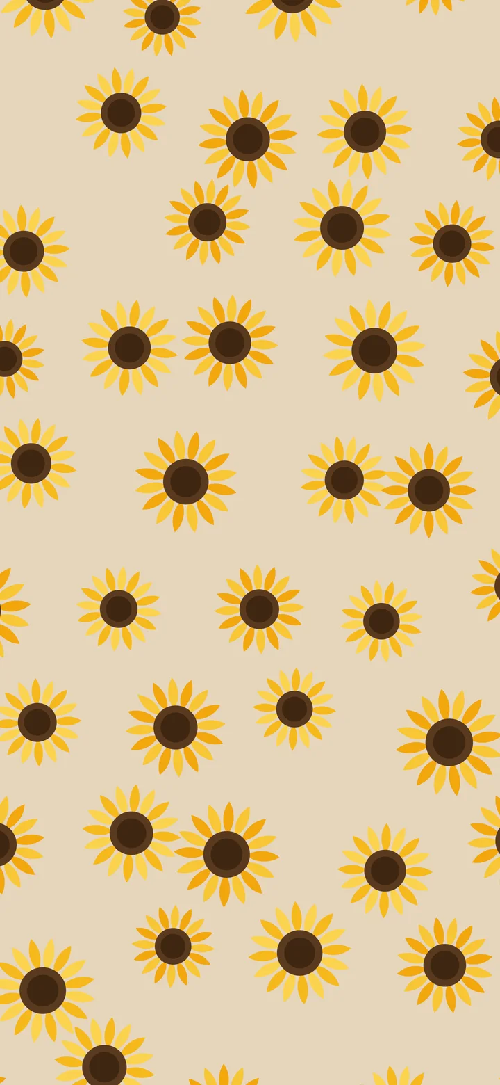 Beige Sunflower Pattern wallpaper for iPhone and Android