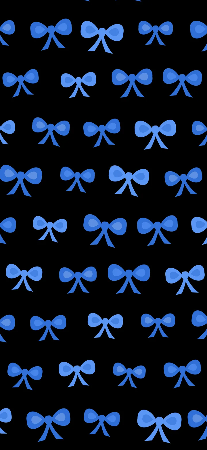 Black and Blue Bow Pattern wallpaper for iPhone and Android