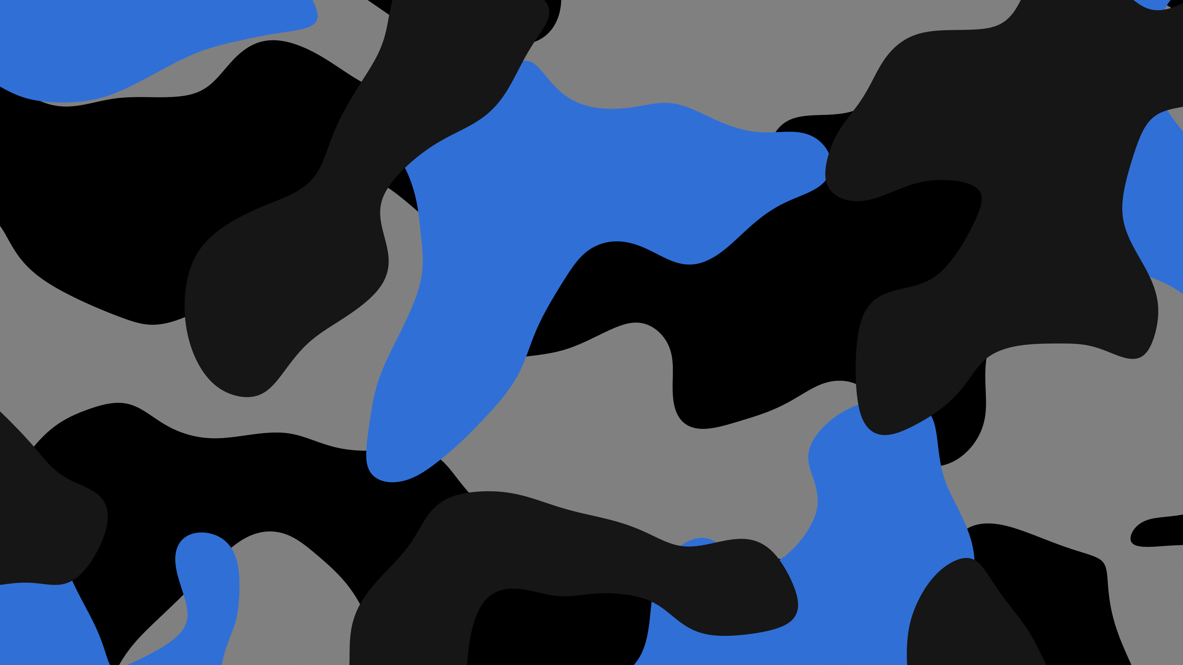 Black and Blue Camo desktop wallpaper in 4K
