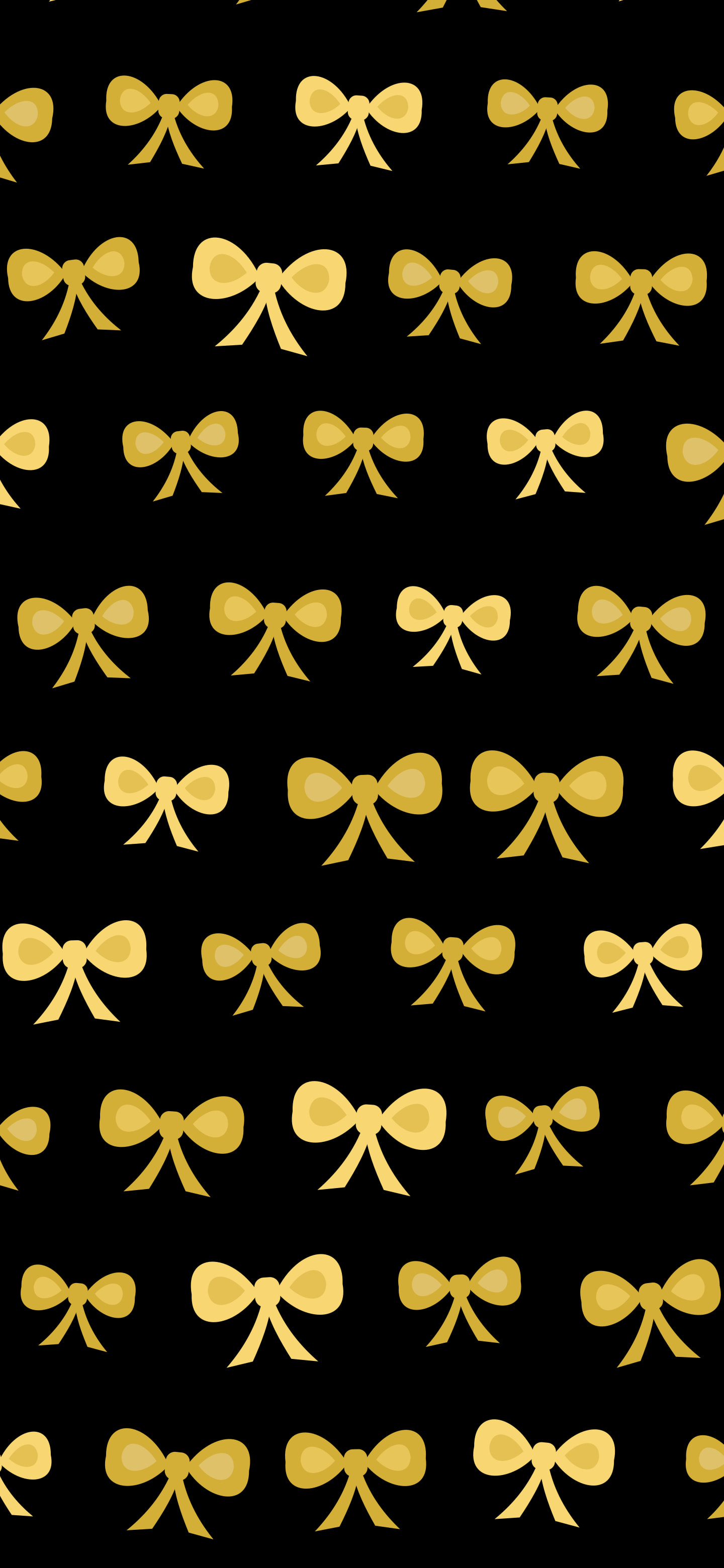 Black and Gold Bow Pattern wallpaper for iPhone and Android