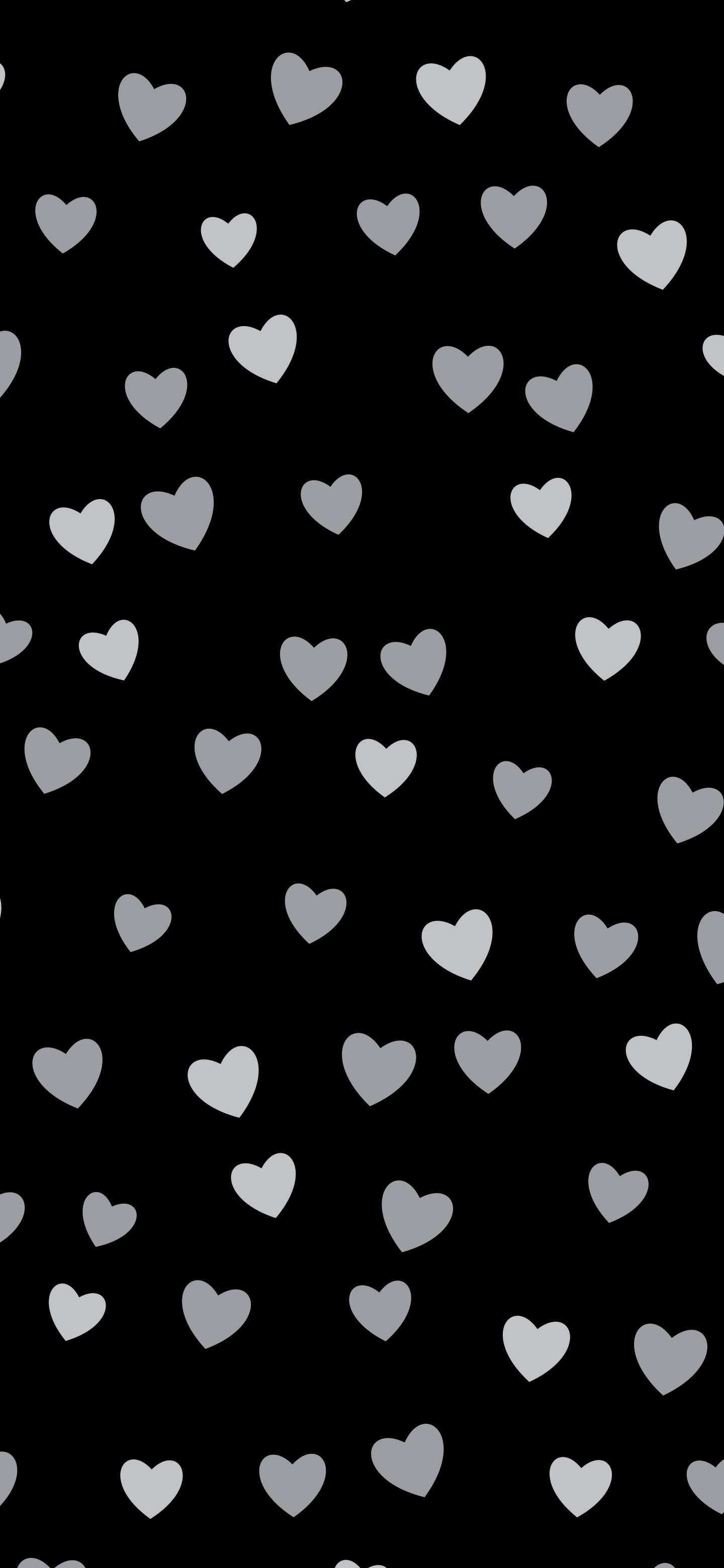 Black and Gray Heart Pattern wallpaper for iPhone and Android