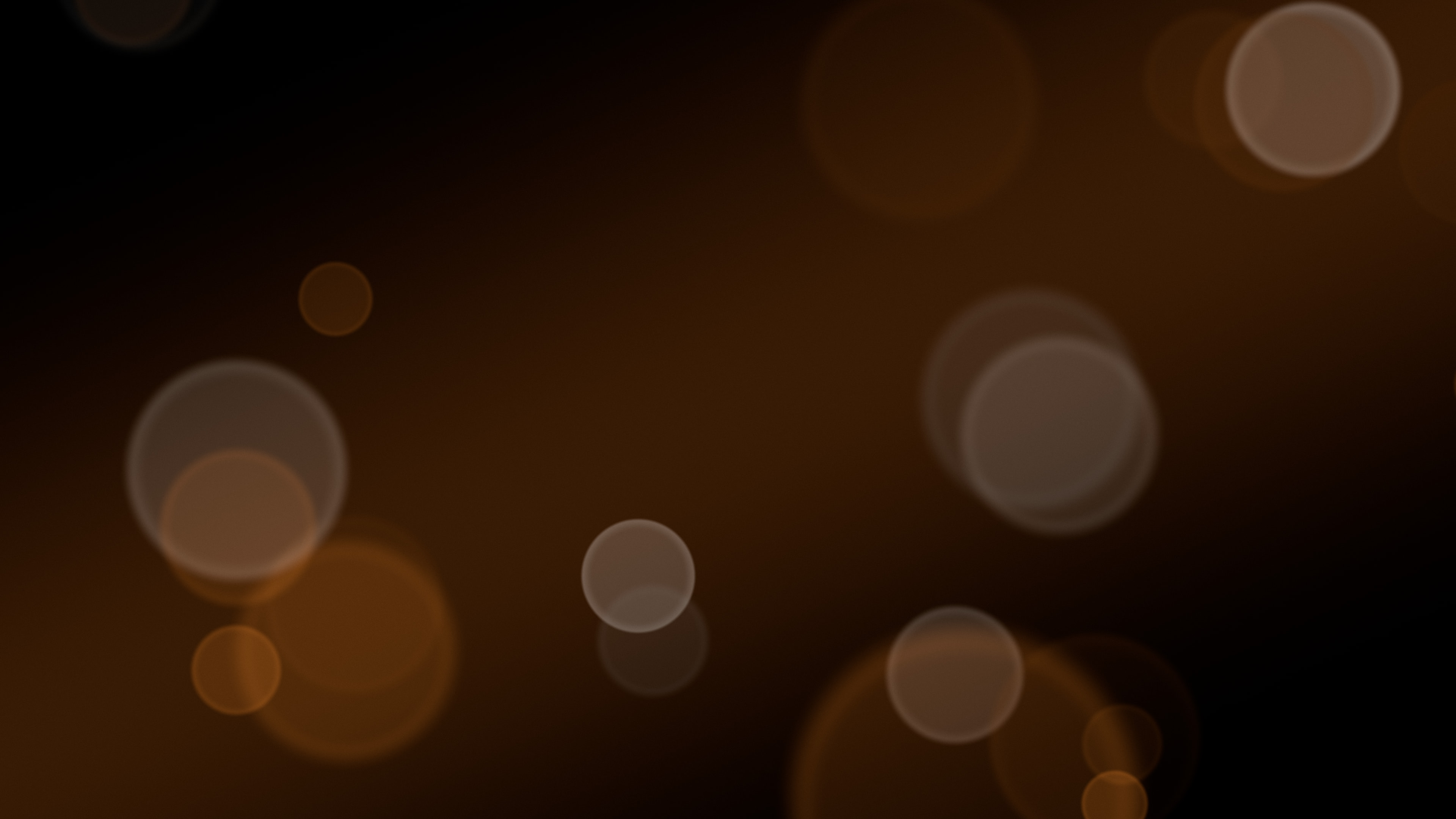Black and Orange Bokeh Lights desktop wallpaper in 4K