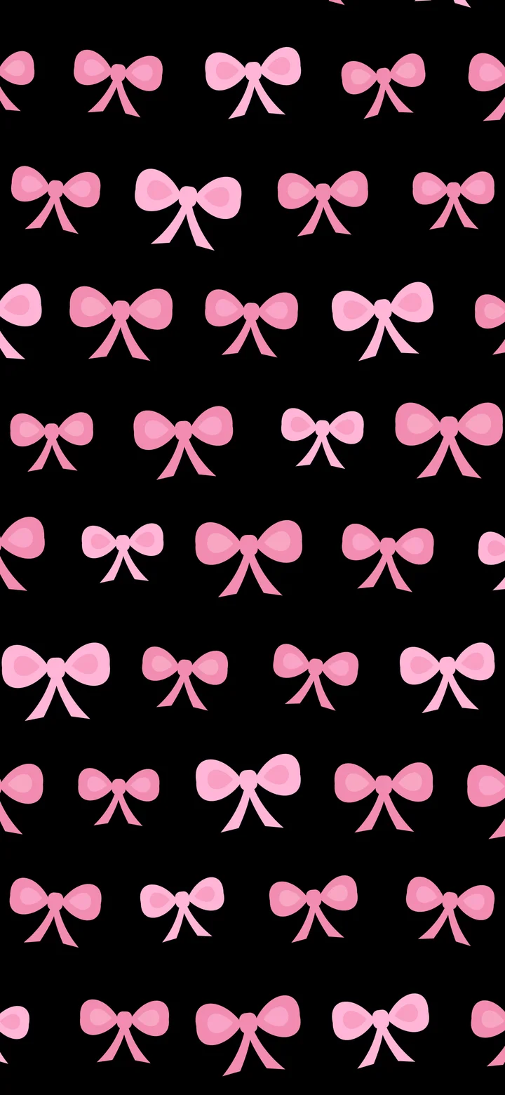 Black and Pink Bow Pattern wallpaper for iPhone and Android
