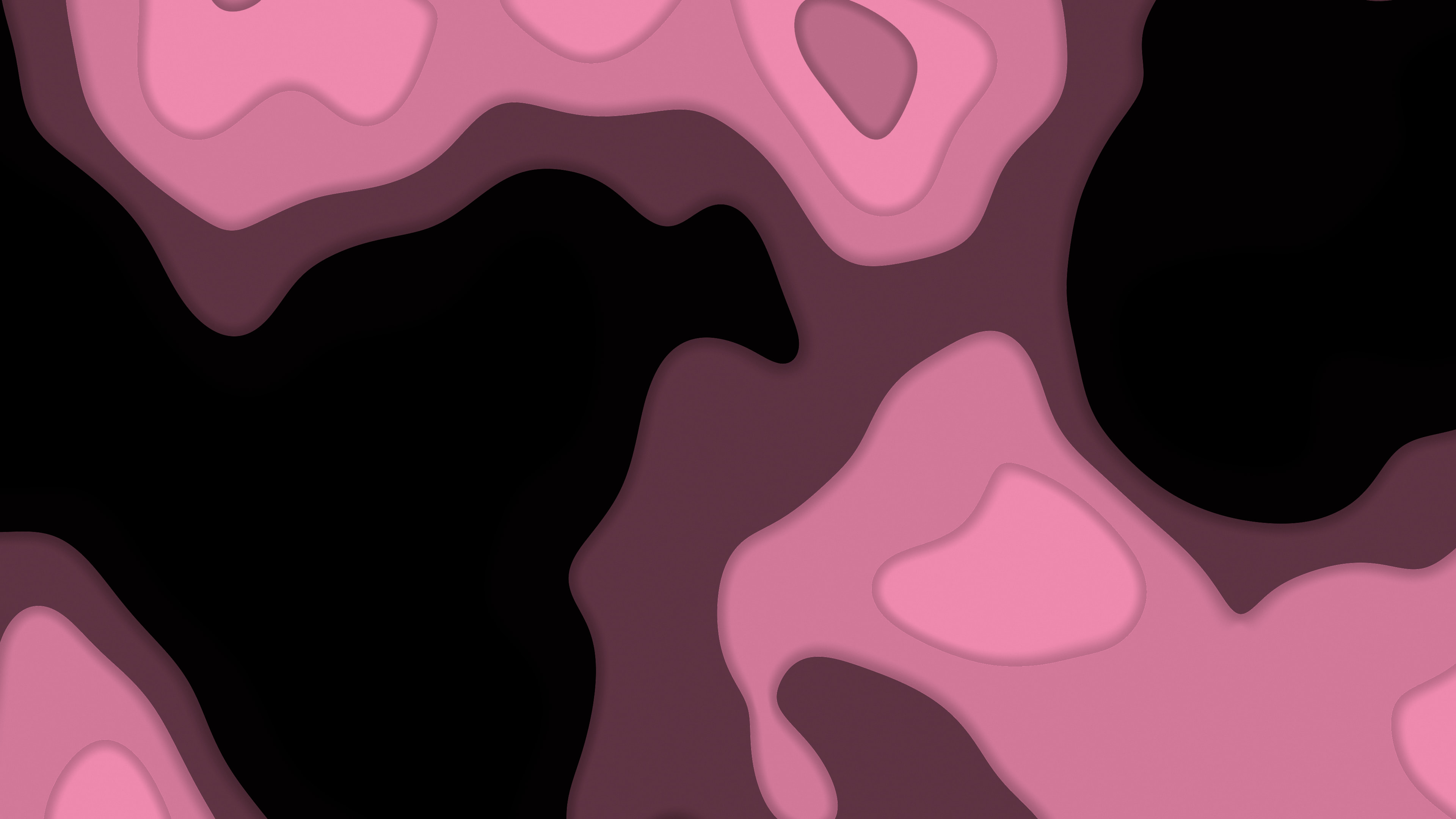 Black and Pink Layered Topographic desktop wallpaper in 4K