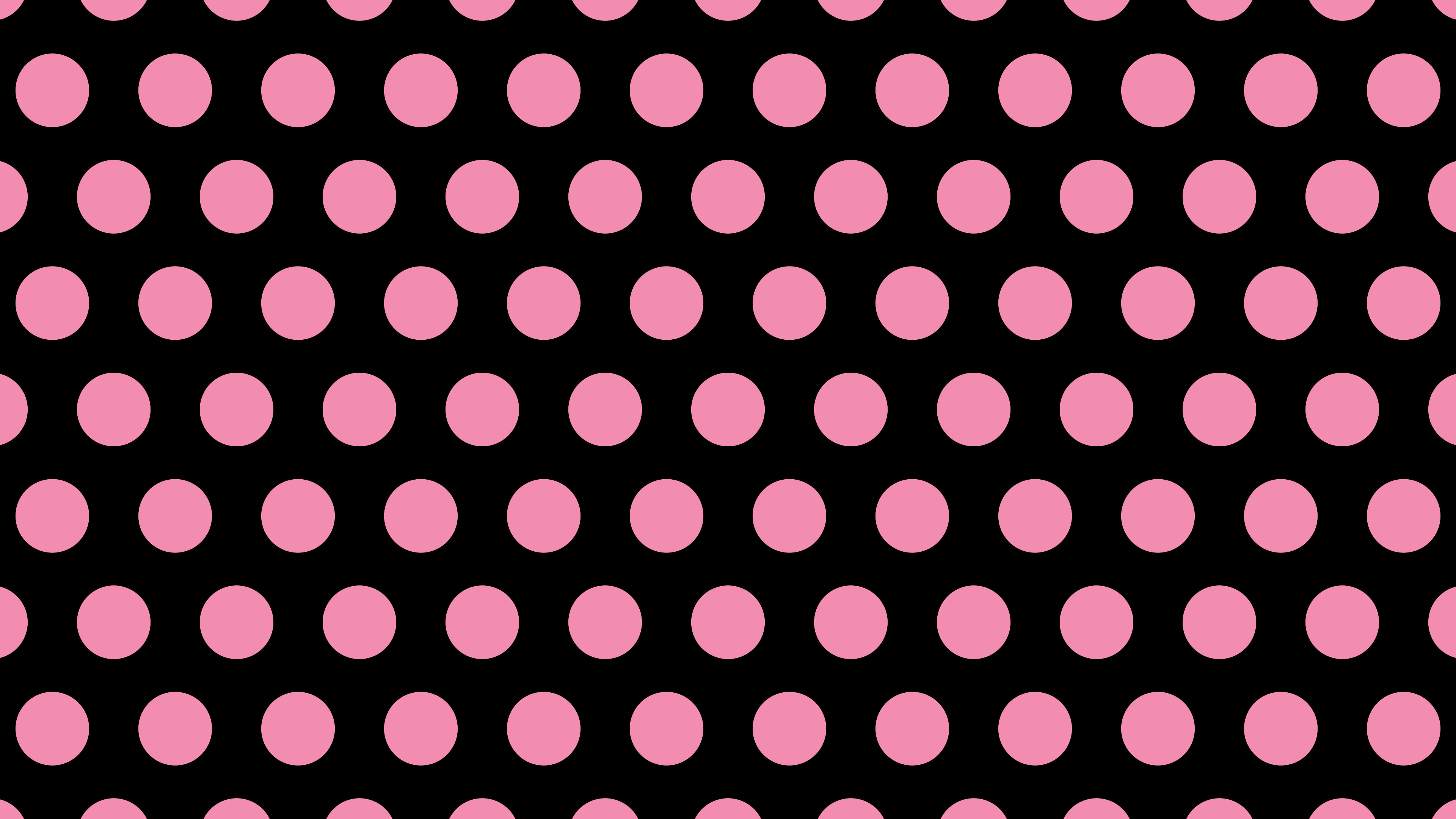 Black and Pink Polka Dot desktop wallpaper in 4K