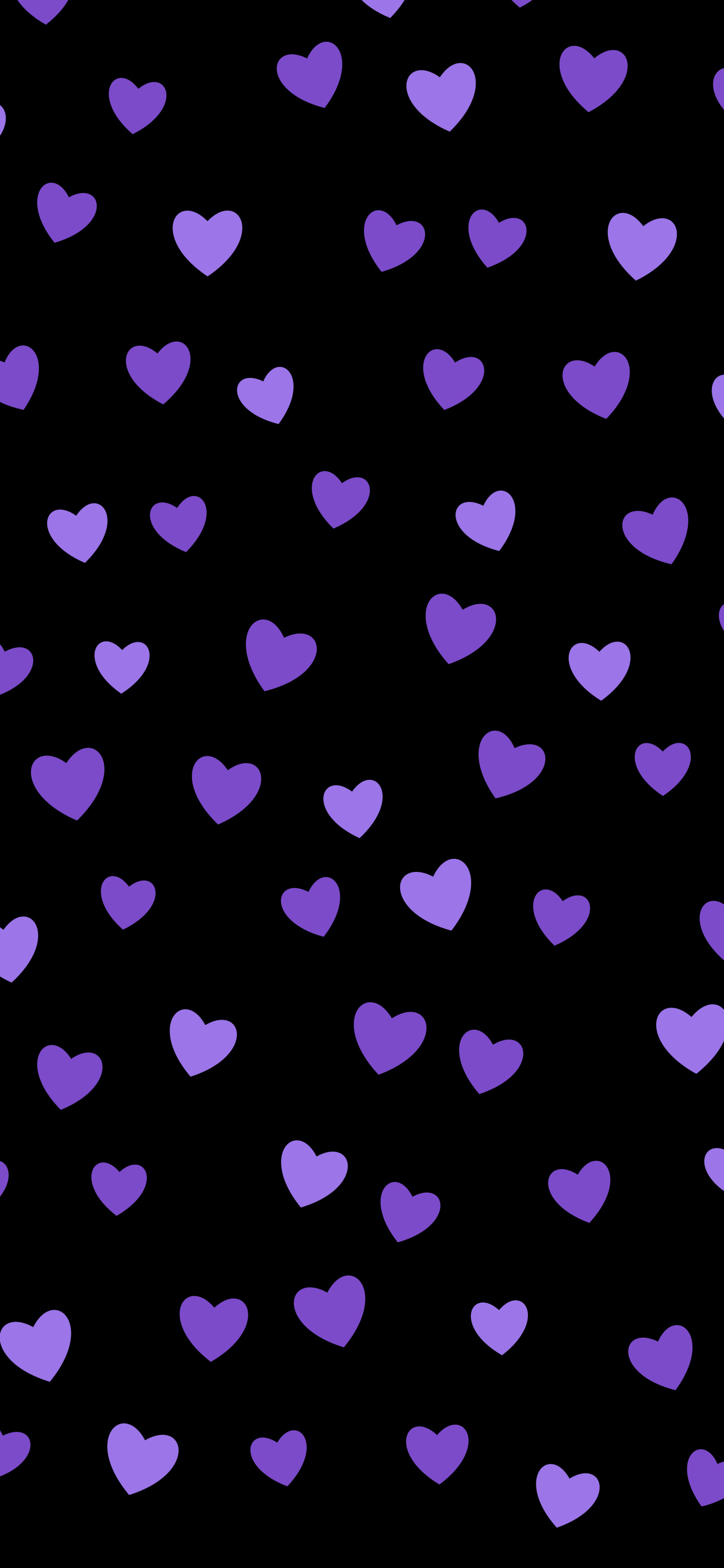 Black and Purple Heart Pattern wallpaper for iPhone and Android