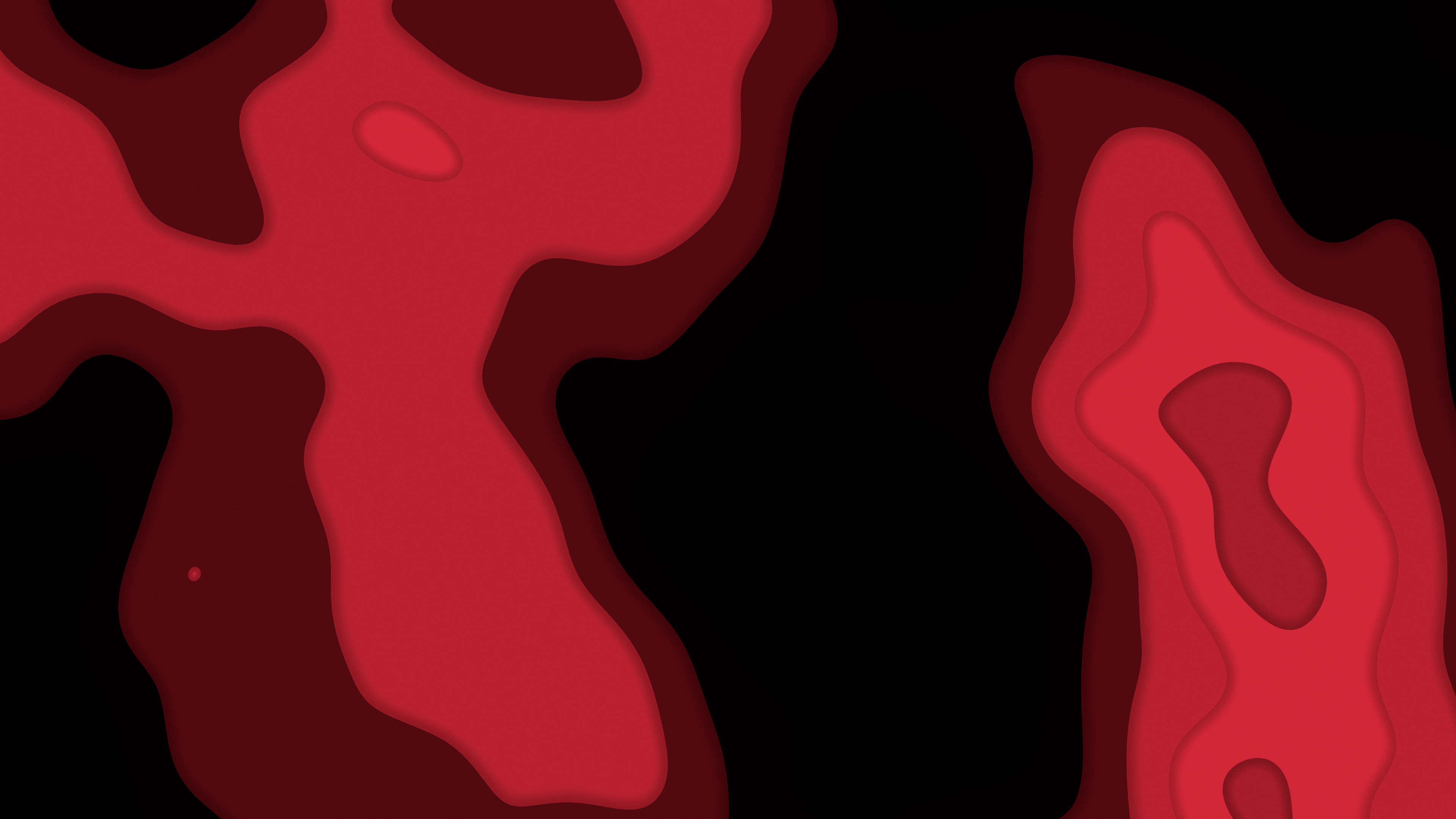 Black and Red Layered Topographic desktop wallpaper in 4K