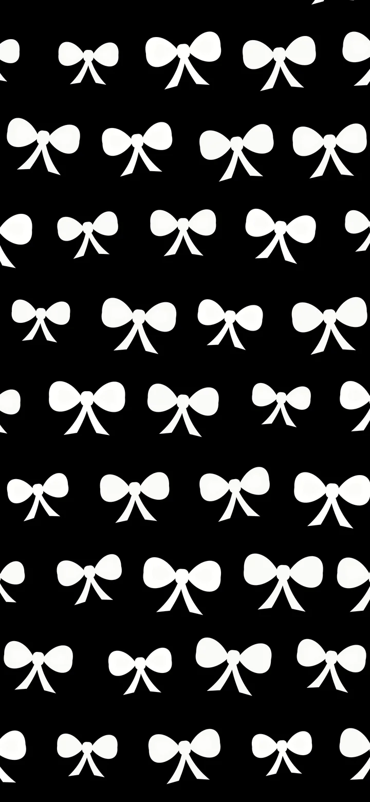 Black and White Bow Pattern wallpaper for iPhone and Android