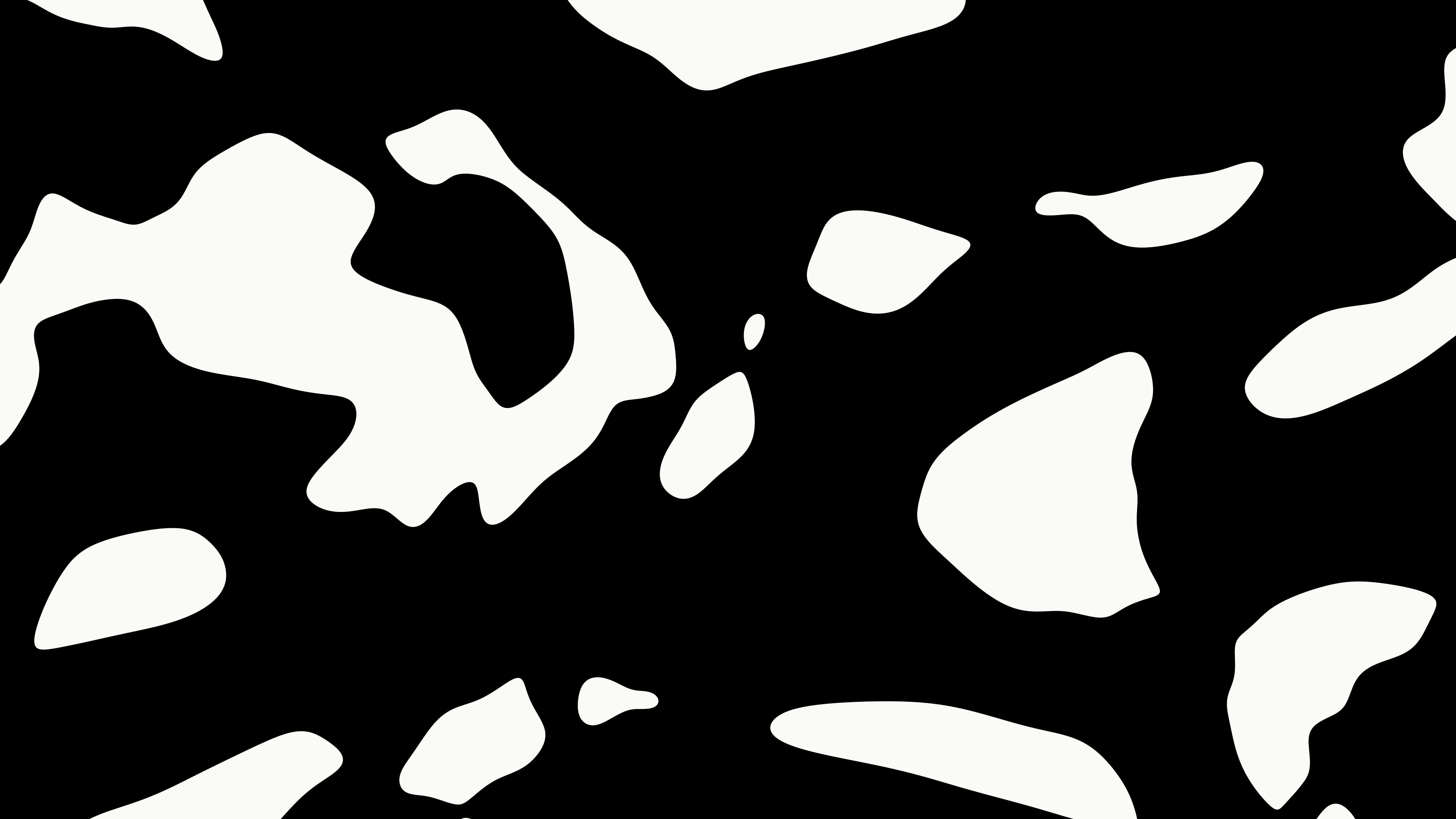 Black and White Cow Print desktop wallpaper in 4K