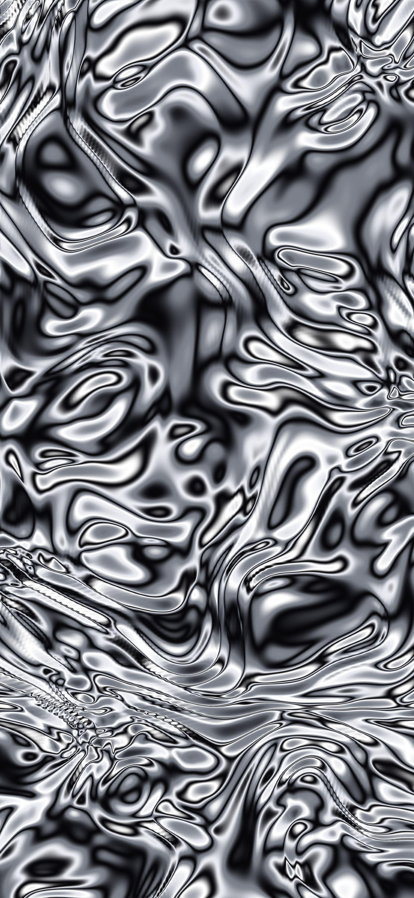 Black and White Liquid Chrome wallpaper for iPhone and Android