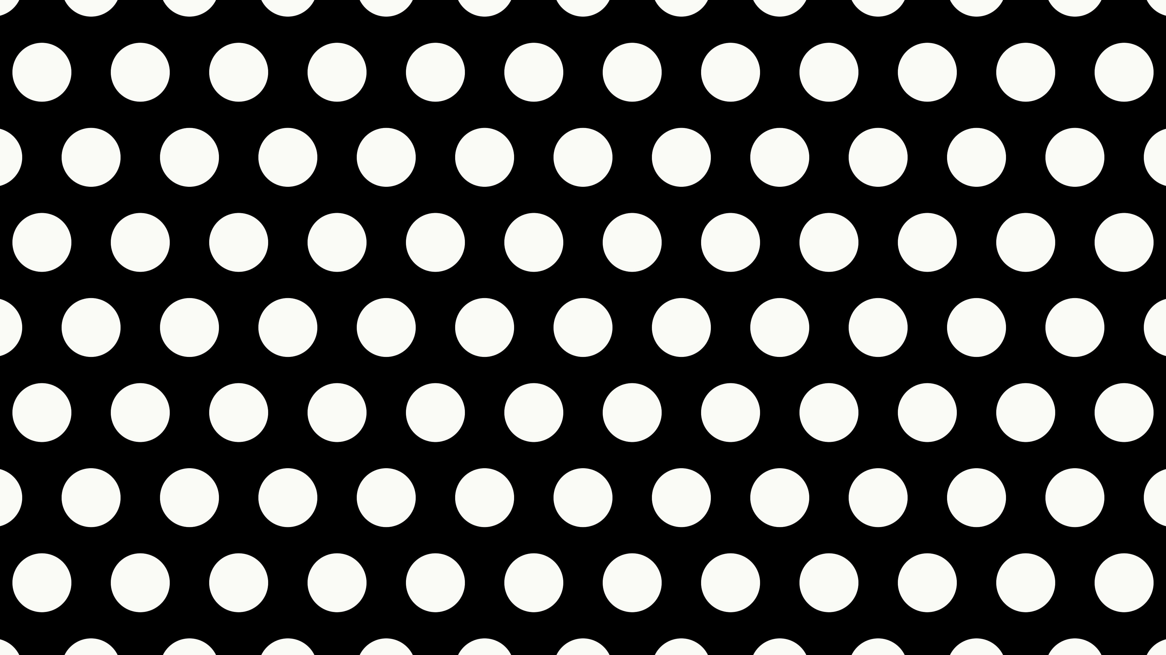Black and White Polka Dot desktop wallpaper in 4K