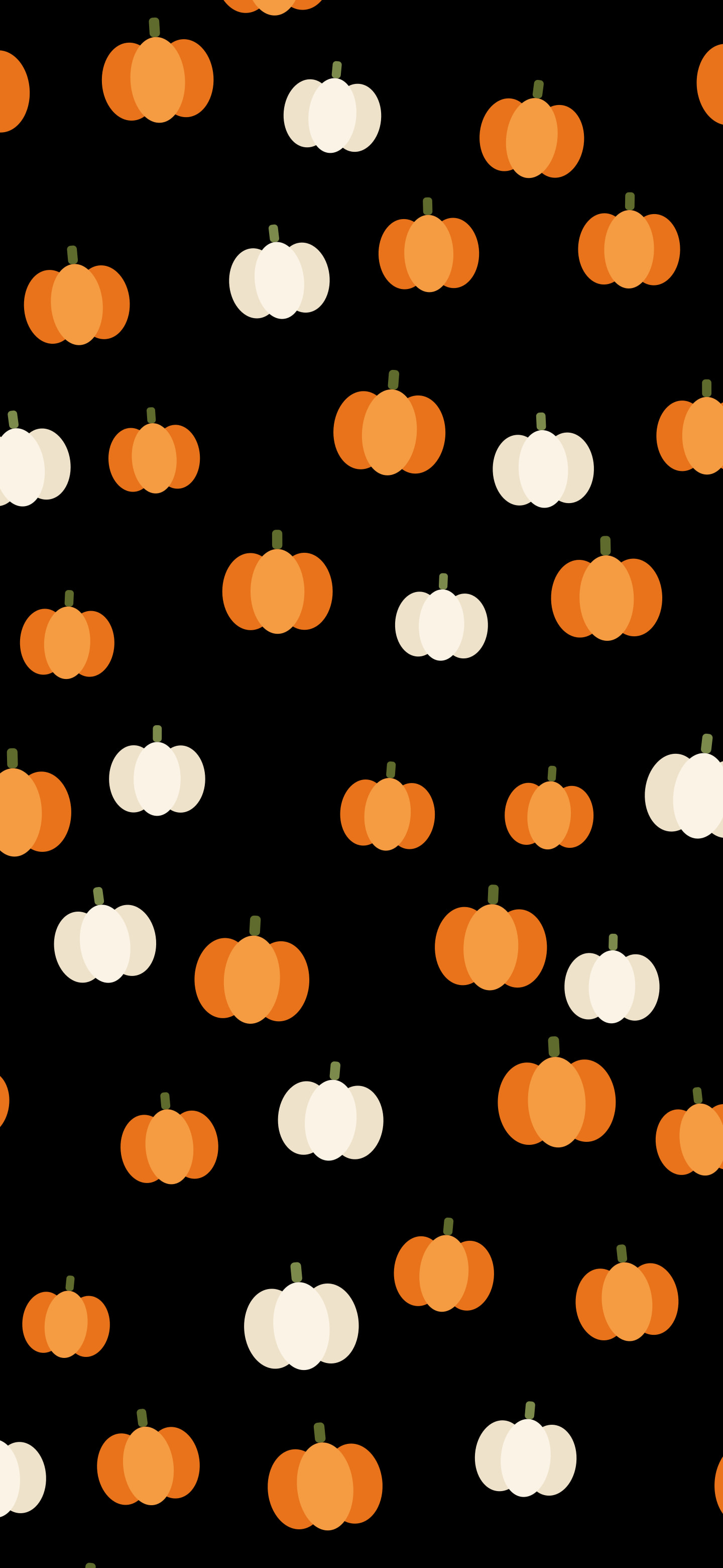 Black and White Pumpkin Pattern wallpaper for iPhone and Android
