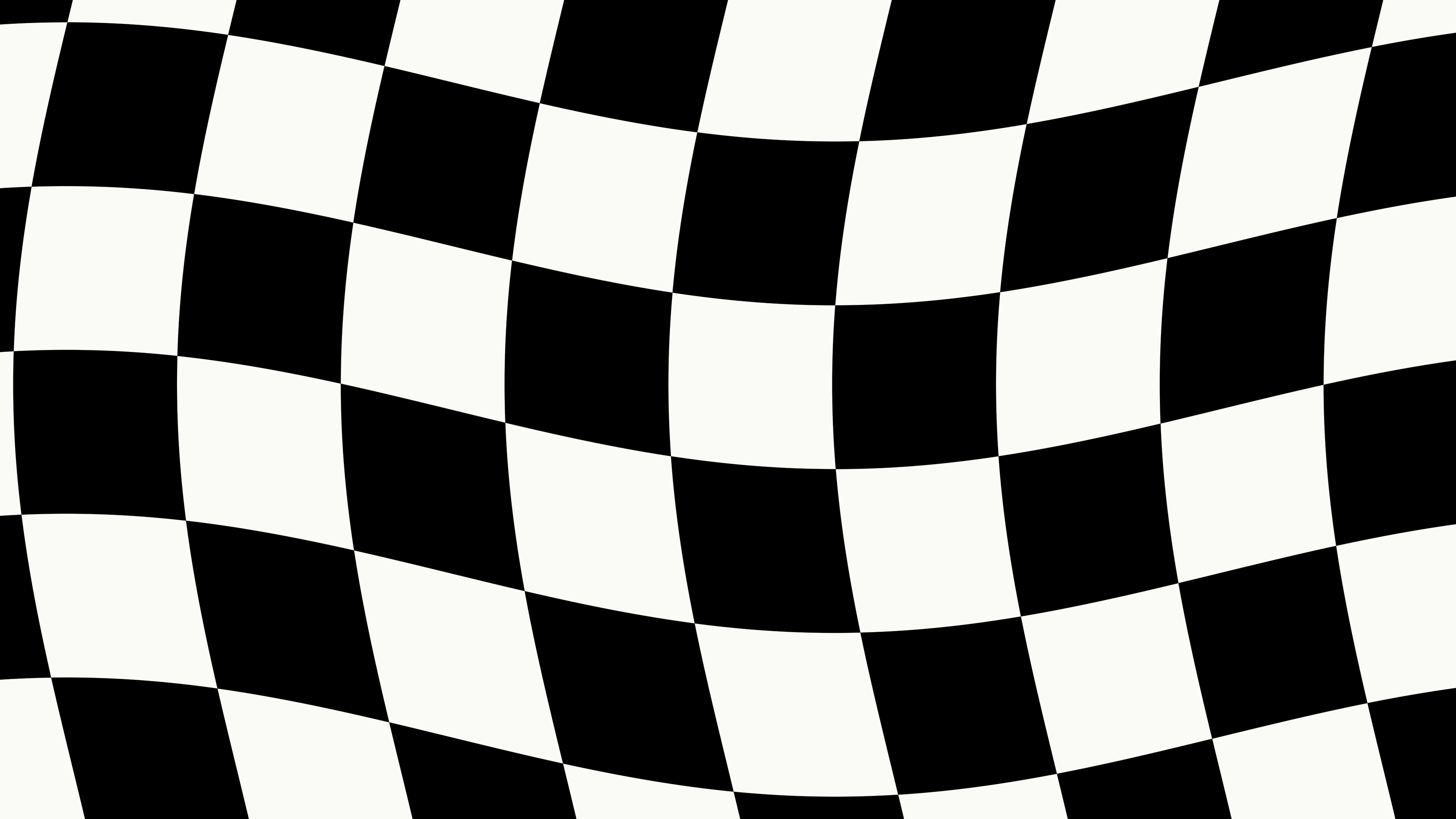 Black and White Wavy Checkered desktop wallpaper in 4K