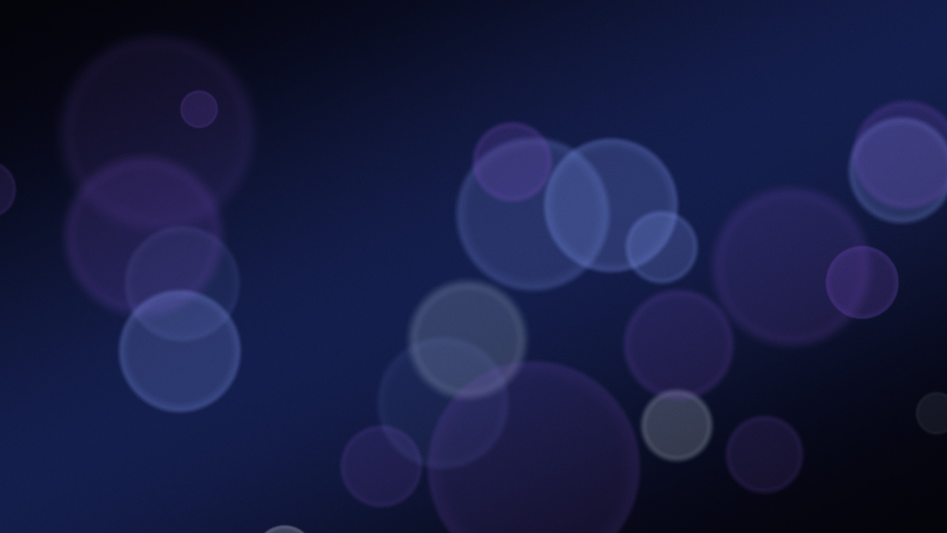 Black, Blue and Purple Bokeh Lights desktop wallpaper in 4K