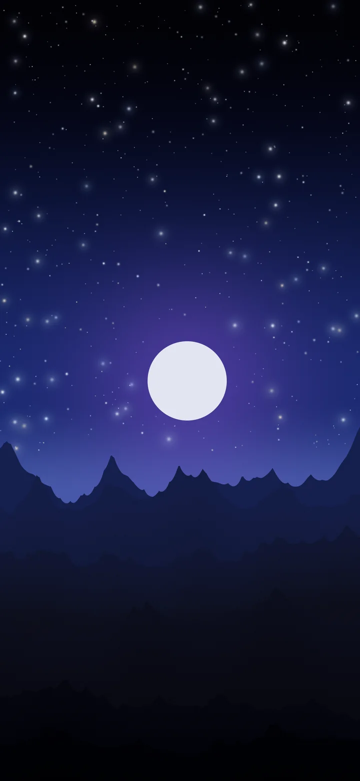 Black, Blue and Purple Minimalist Mountain Landscape wallpaper for iPhone and Android
