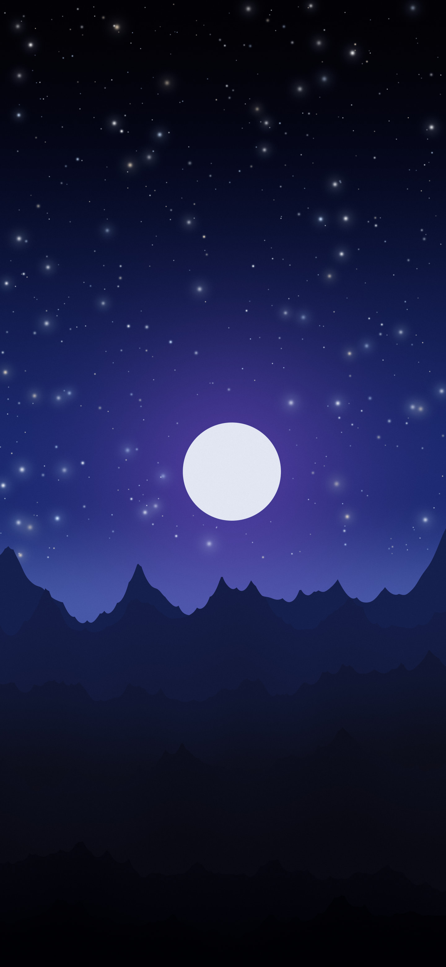 Black, Blue and Purple Minimalist Mountain Landscape wallpaper for iPhone and Android