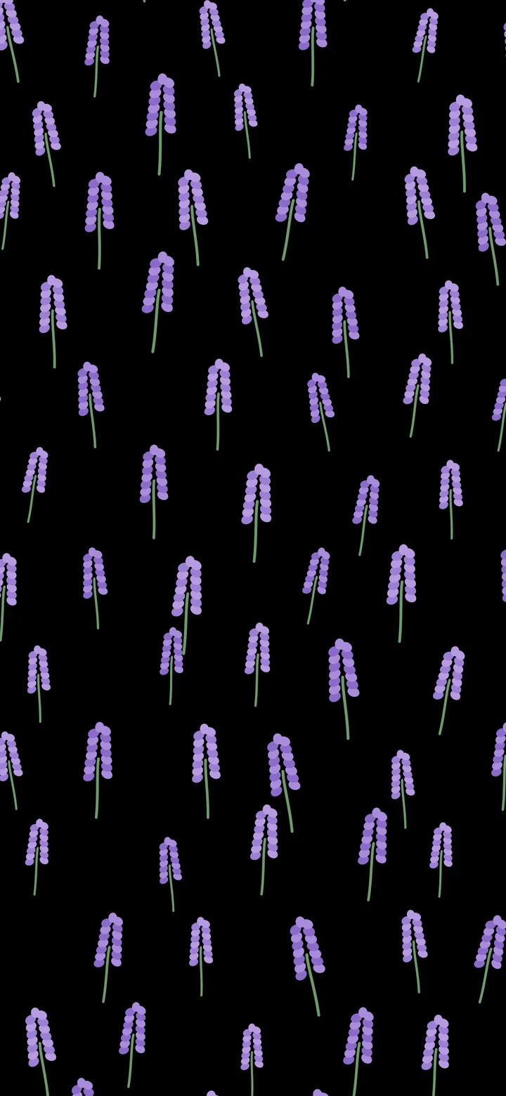 Black Lavender Sprig Pattern wallpaper for iPhone and Android
