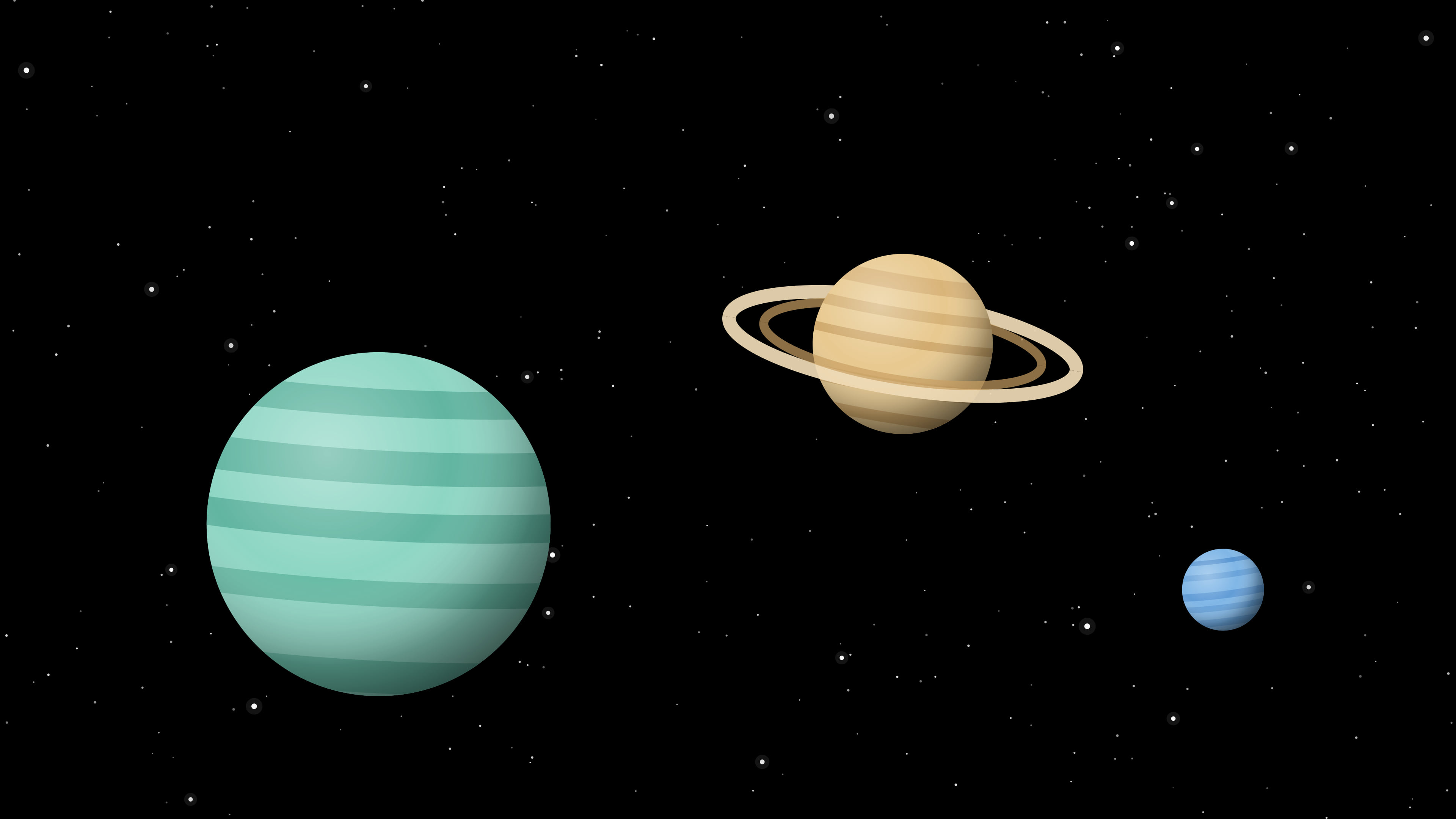 Black Planets desktop wallpaper in 4K