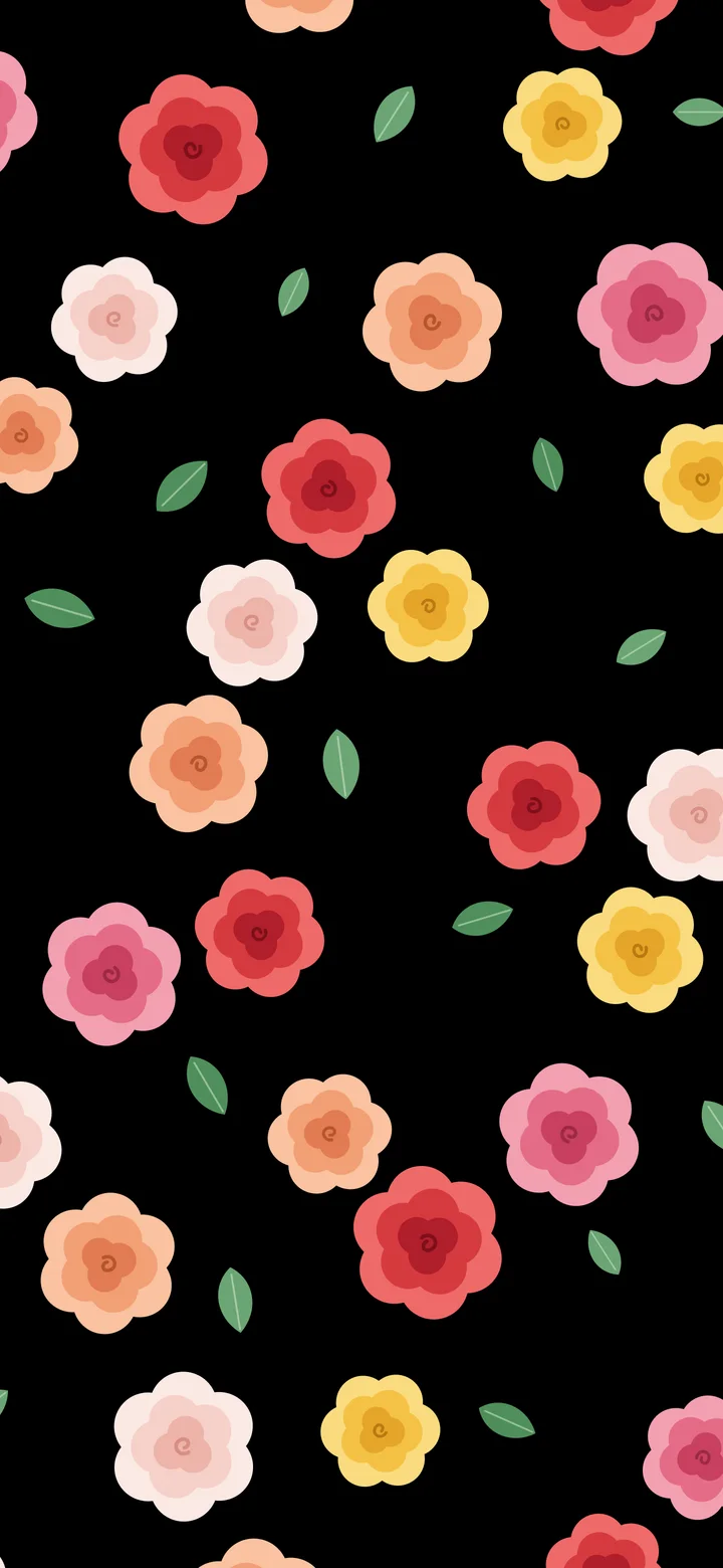 Black Rose Pattern wallpaper for iPhone and Android