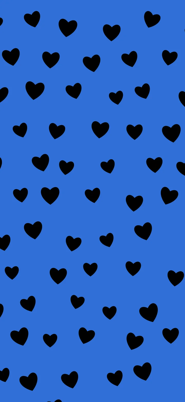 Blue and Black Heart Pattern wallpaper for iPhone and Android
