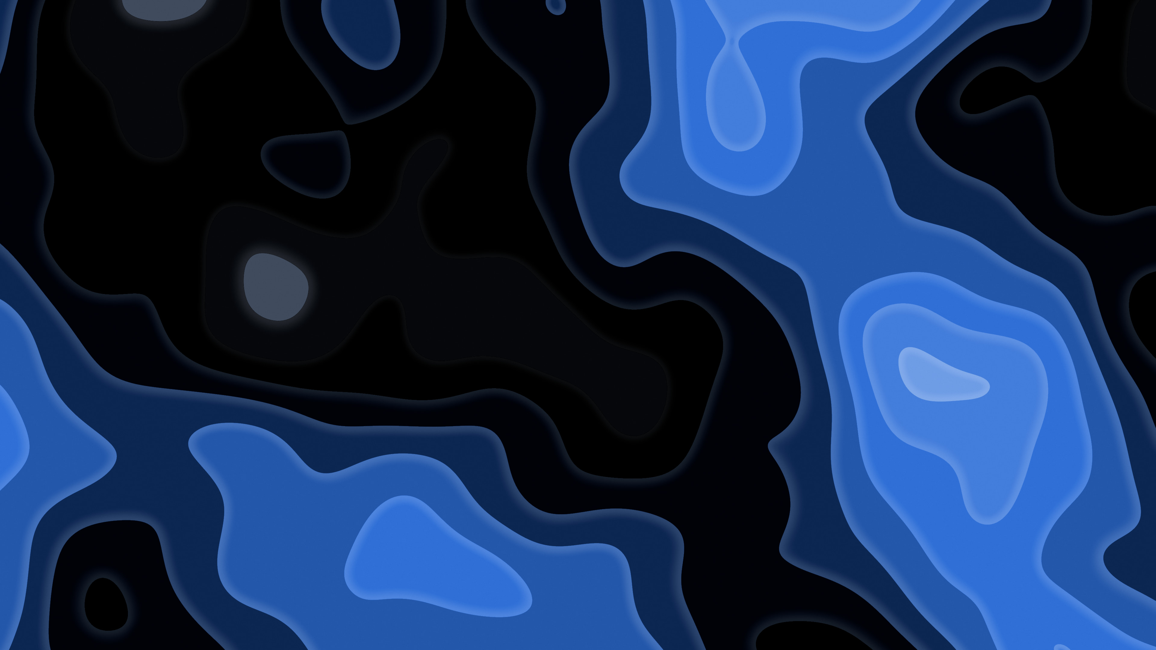 Blue and Black Layered Topographic desktop wallpaper in 4K