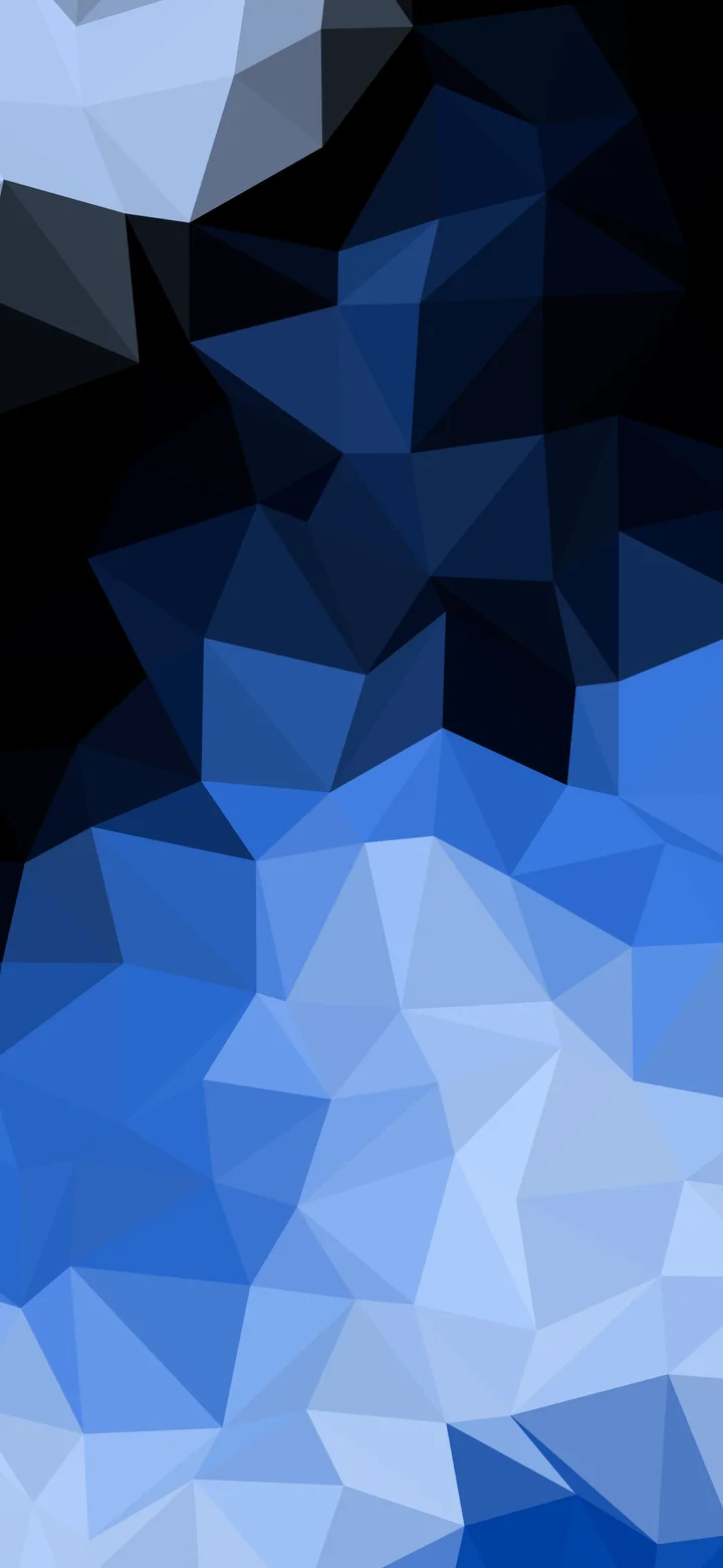 Blue and Black Low Poly wallpaper for iPhone and Android