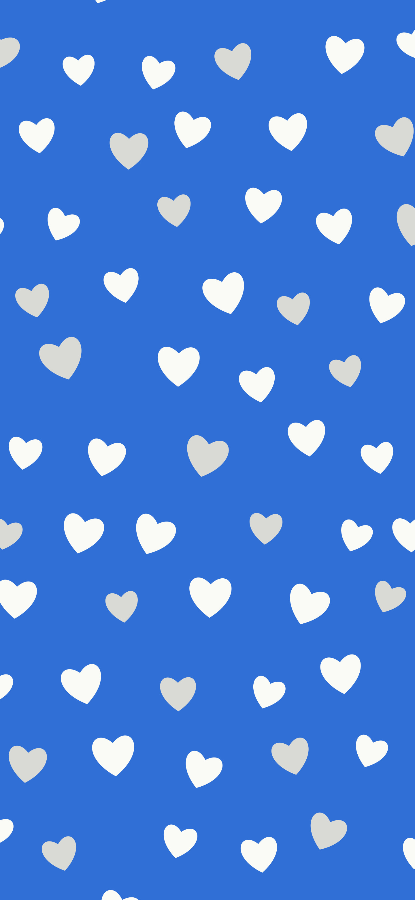 Blue and White Heart Pattern wallpaper for iPhone and Android
