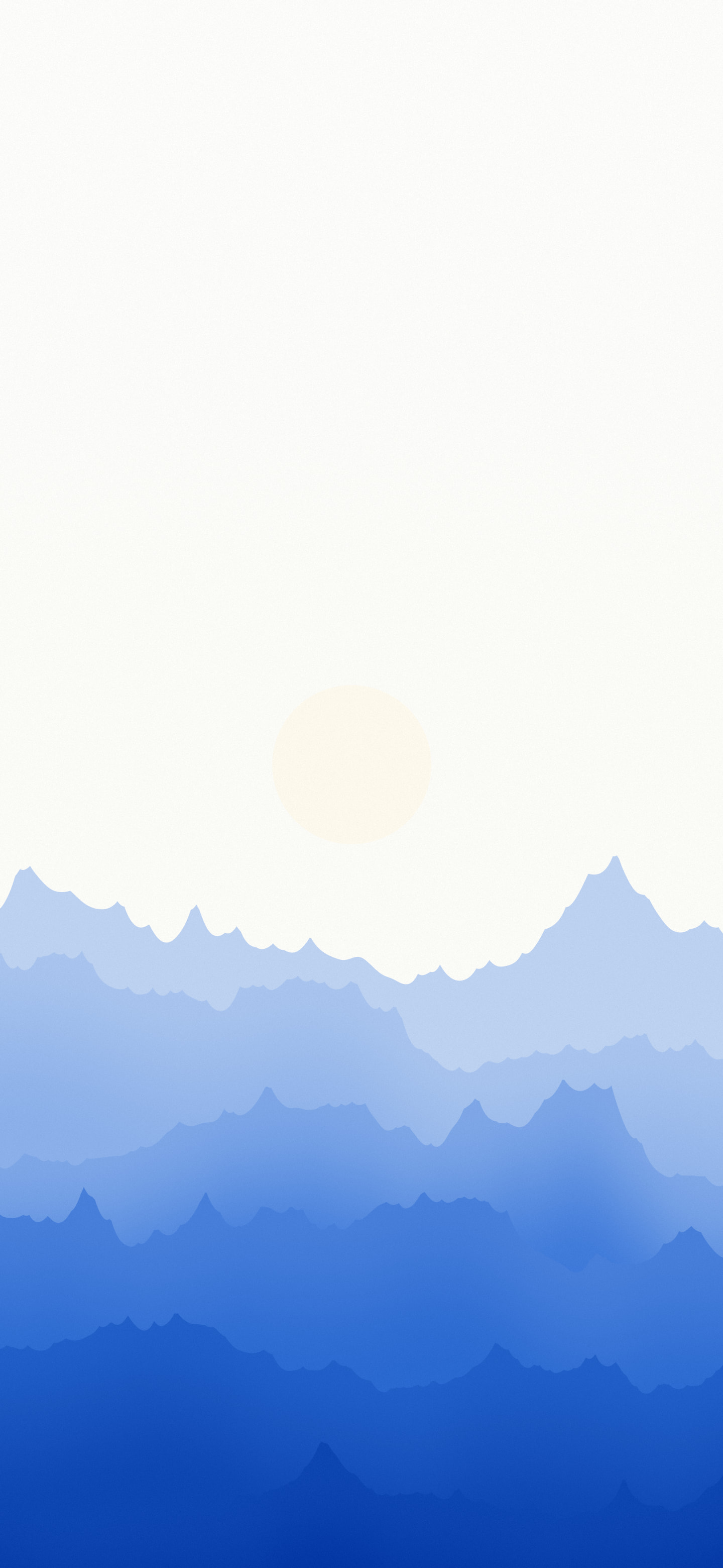 Blue and White Minimalist Mountain Landscape wallpaper for iPhone and Android