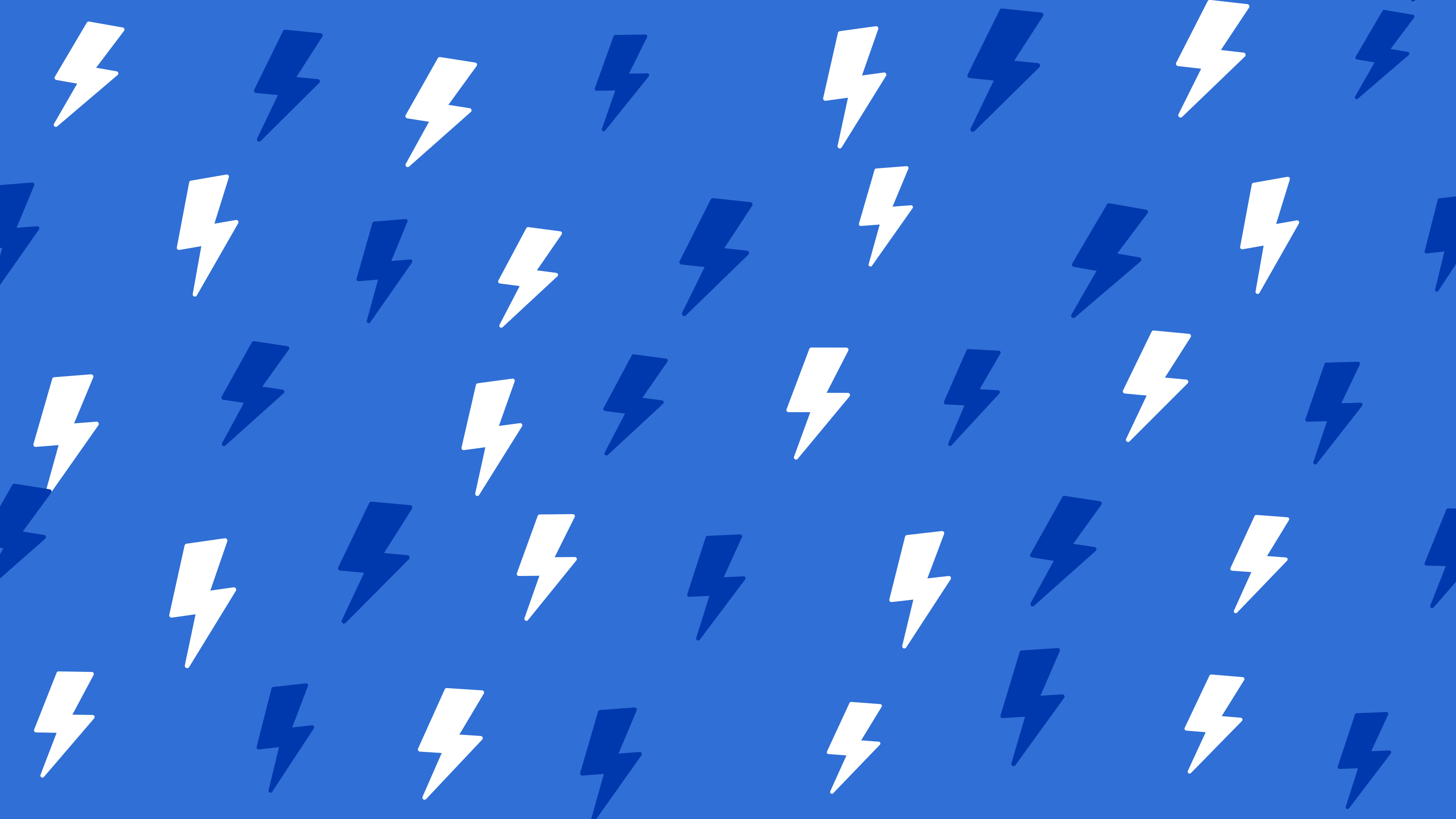 Blue Lightning Bolt Pattern desktop wallpaper in 4K