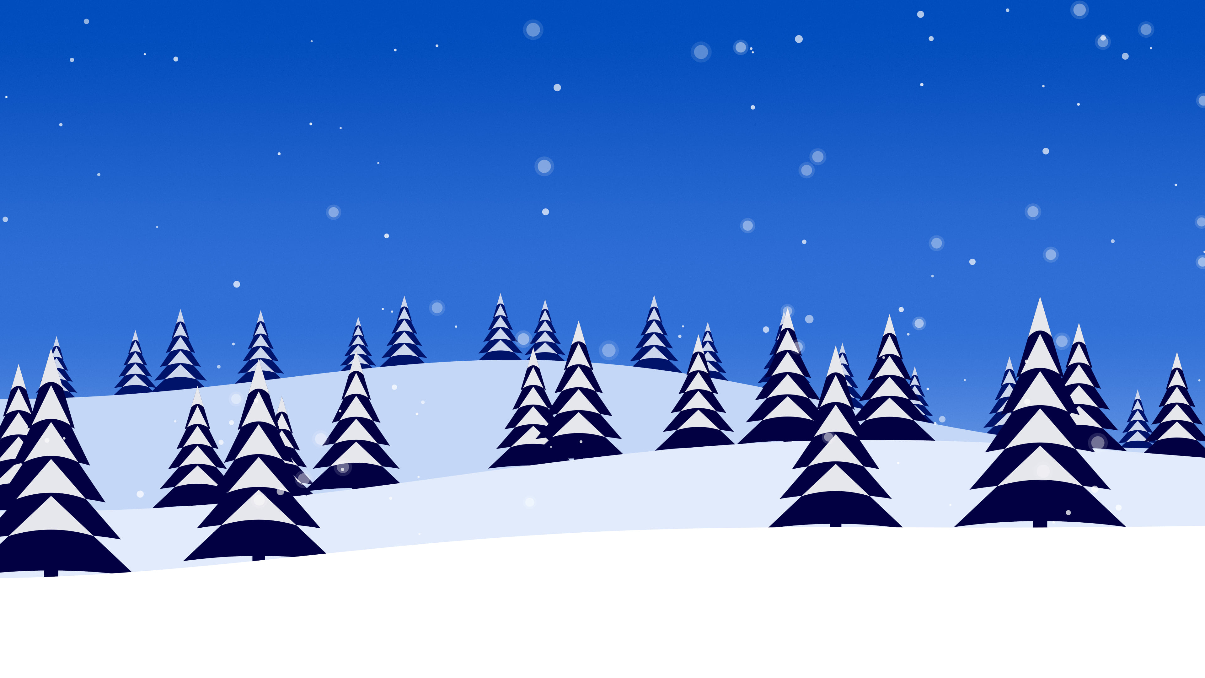 Blue Snowy Forest desktop wallpaper in 4K