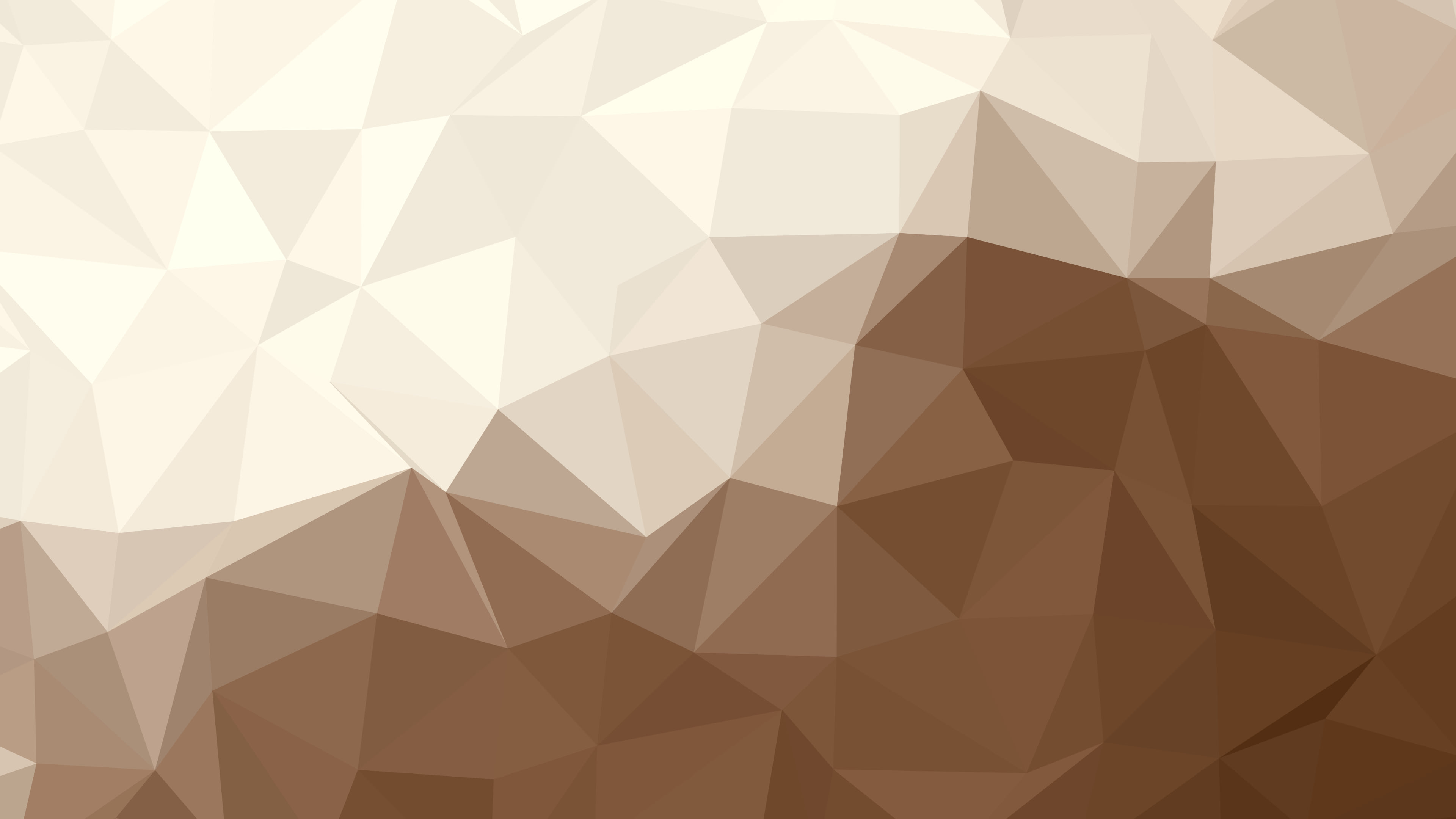 Brown and Cream Low Poly desktop wallpaper in 4K