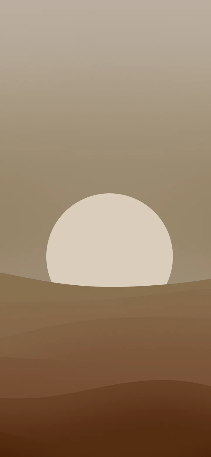 Brown Minimalist Sunset Hills wallpaper for iPhone and Android