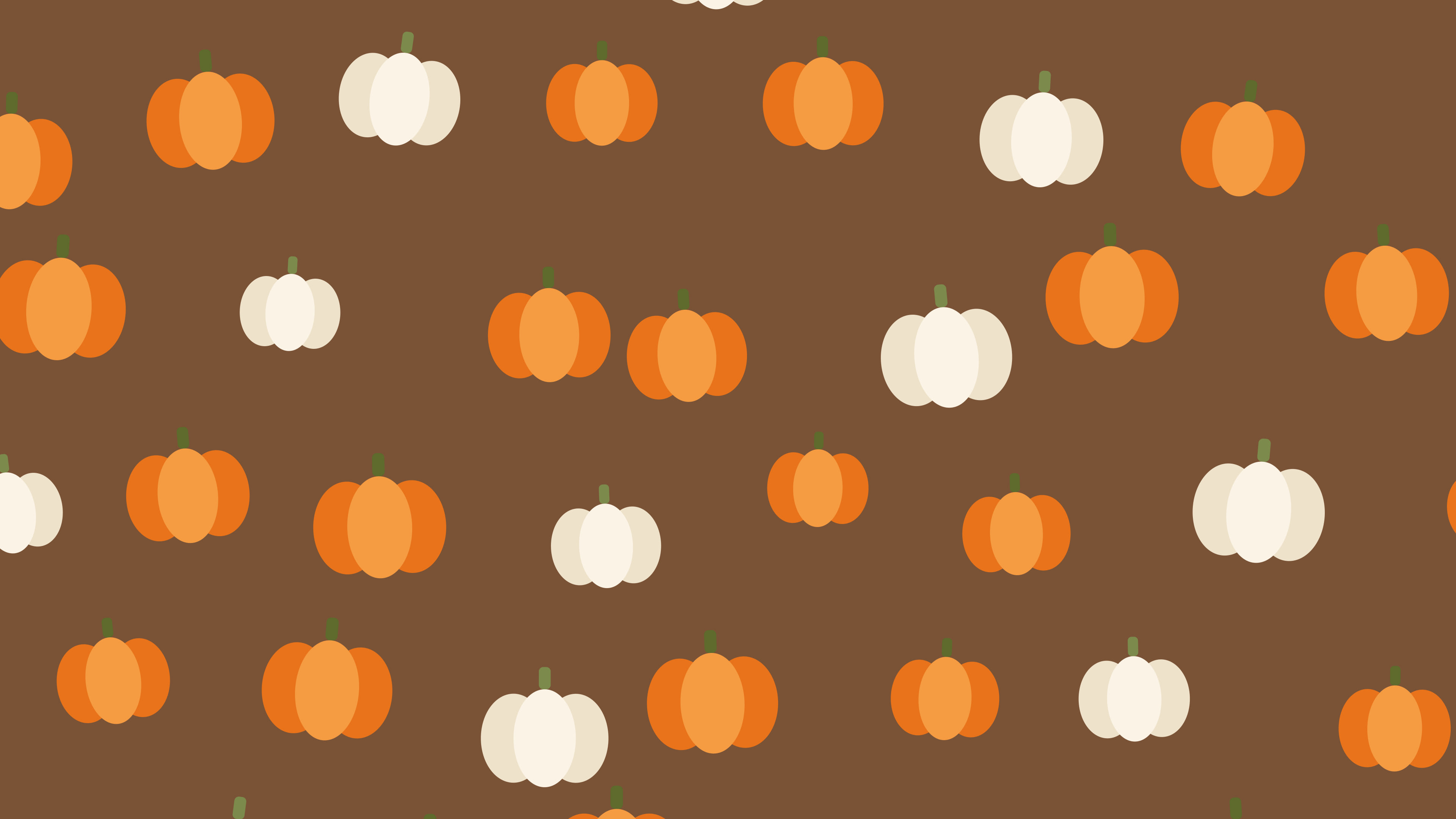 Brown Pumpkin Pattern desktop wallpaper in 4K