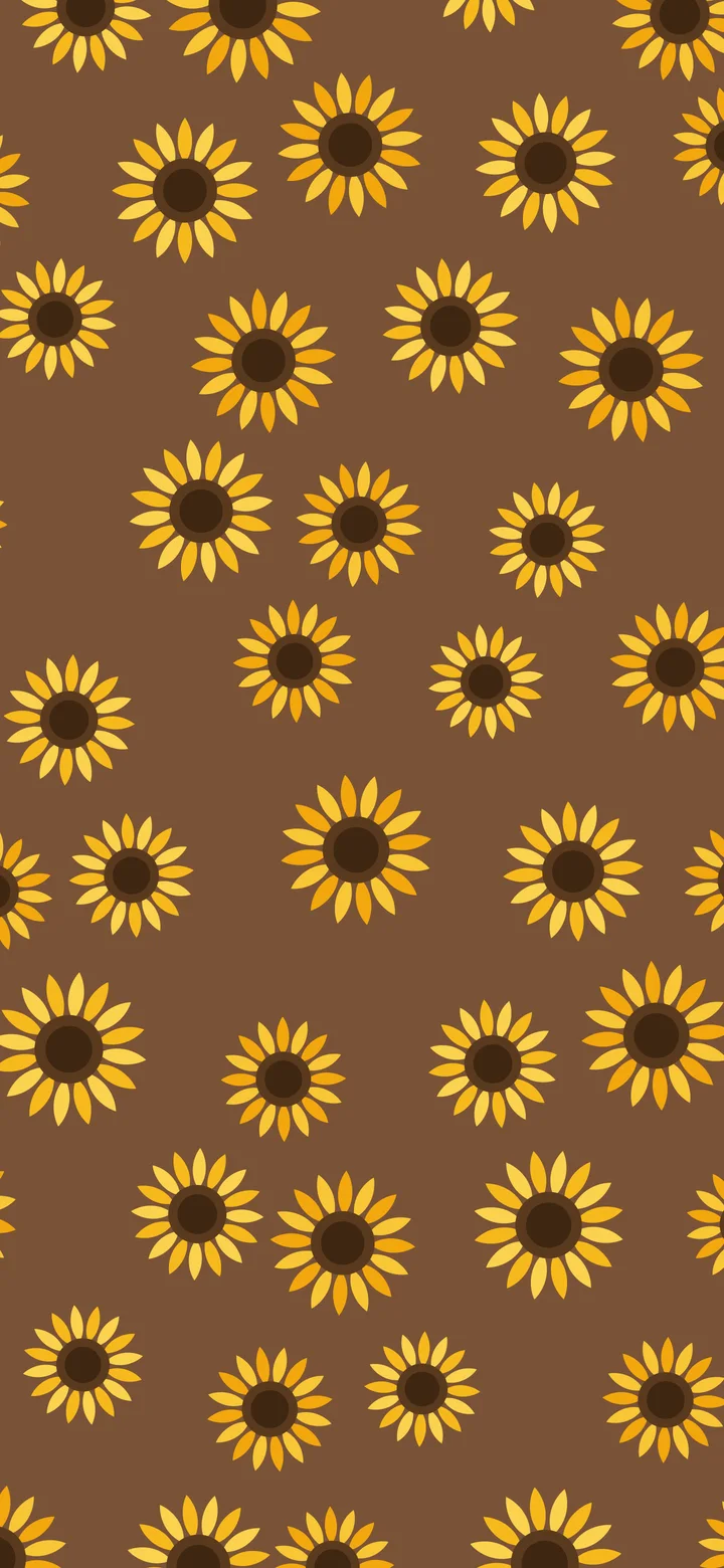 Brown Sunflower Pattern wallpaper for iPhone and Android