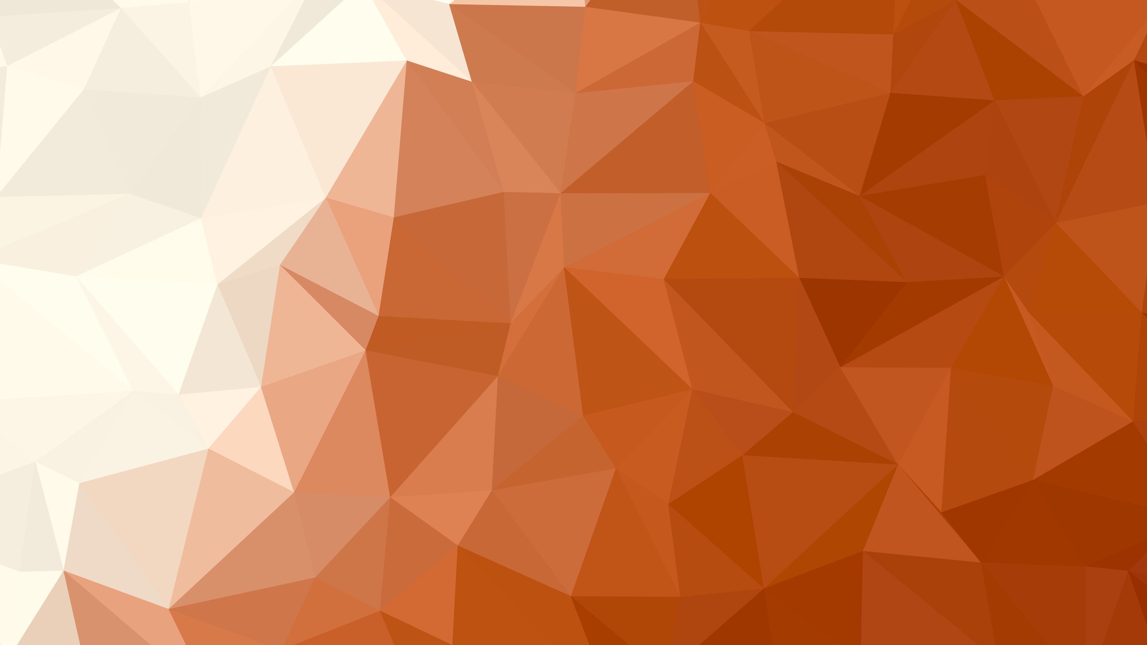 Burnt Orange and Cream Low Poly desktop wallpaper in 4K