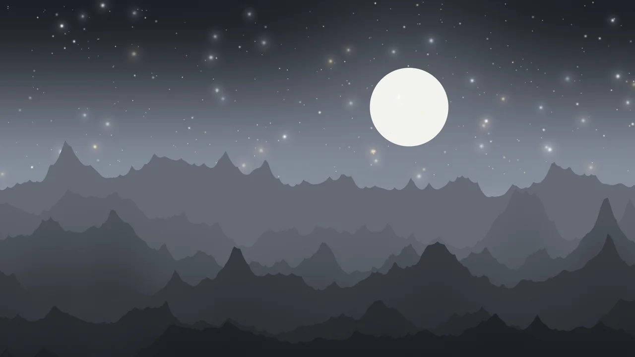 Charcoal and Ivory Minimalist Mountain Landscape desktop wallpaper in 4K