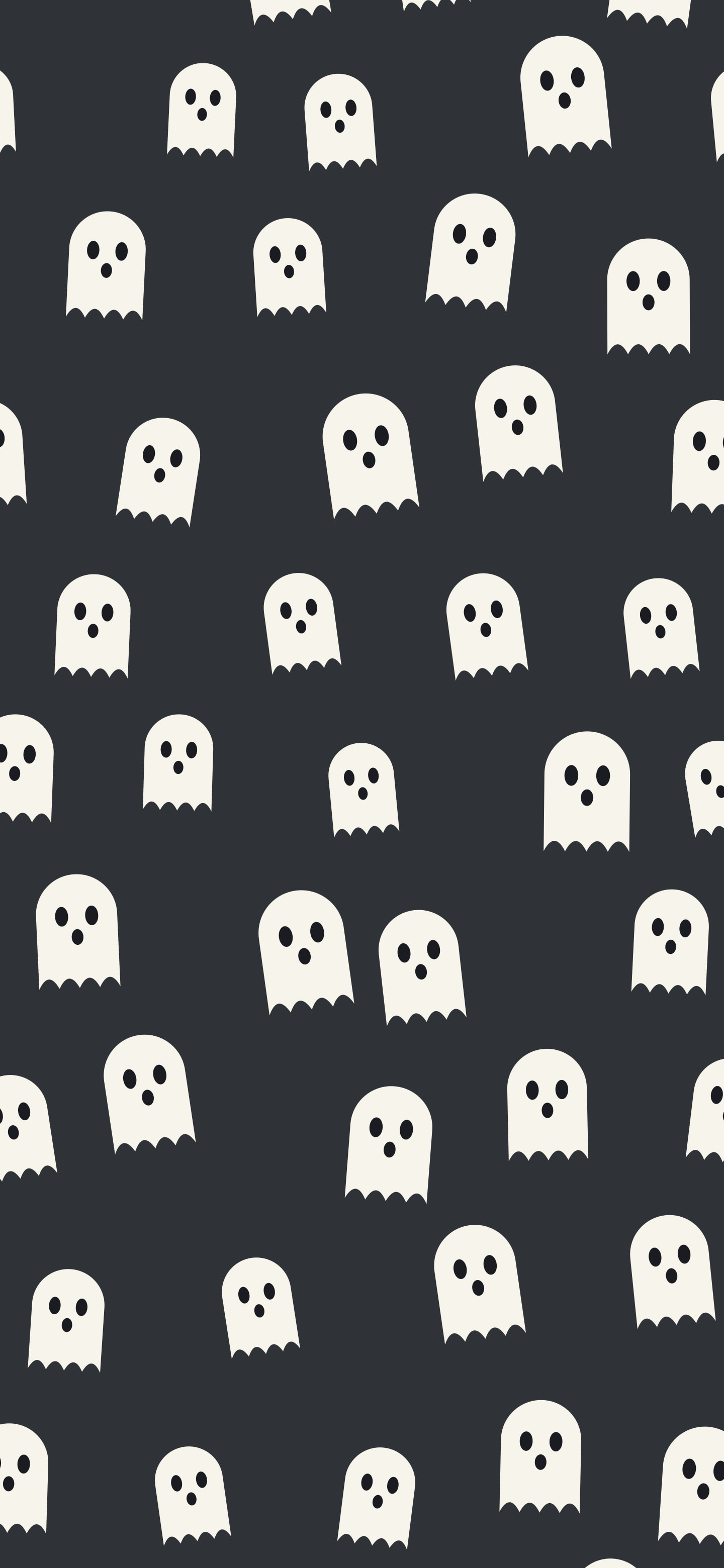 Charcoal Cute Ghost Pattern wallpaper for iPhone and Android