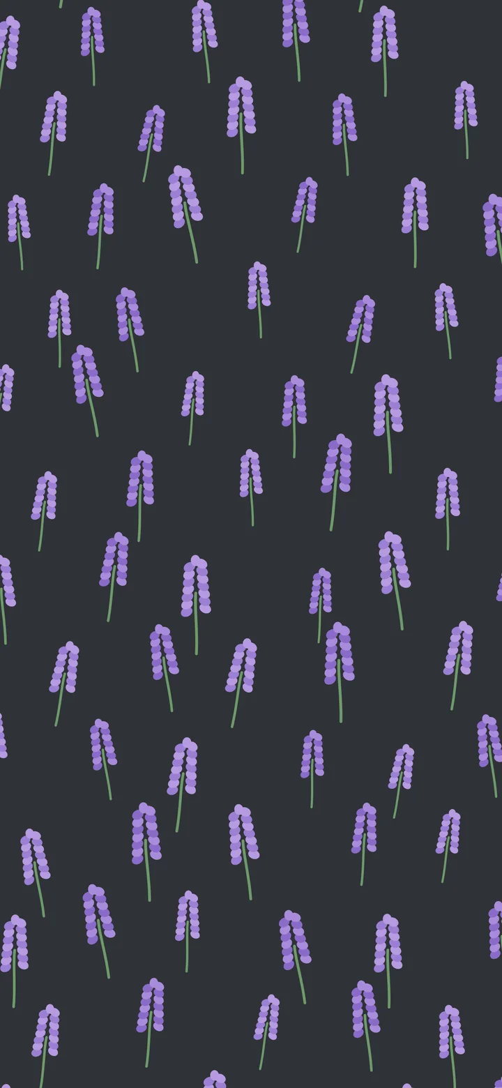 Charcoal Lavender Sprig Pattern wallpaper for iPhone and Android