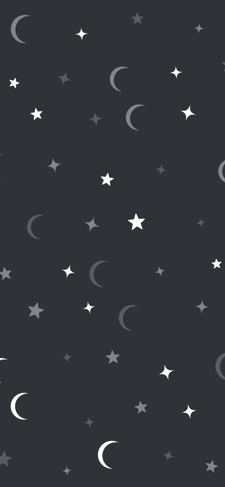 Charcoal Moon and Stars Pattern wallpaper for iPhone and Android