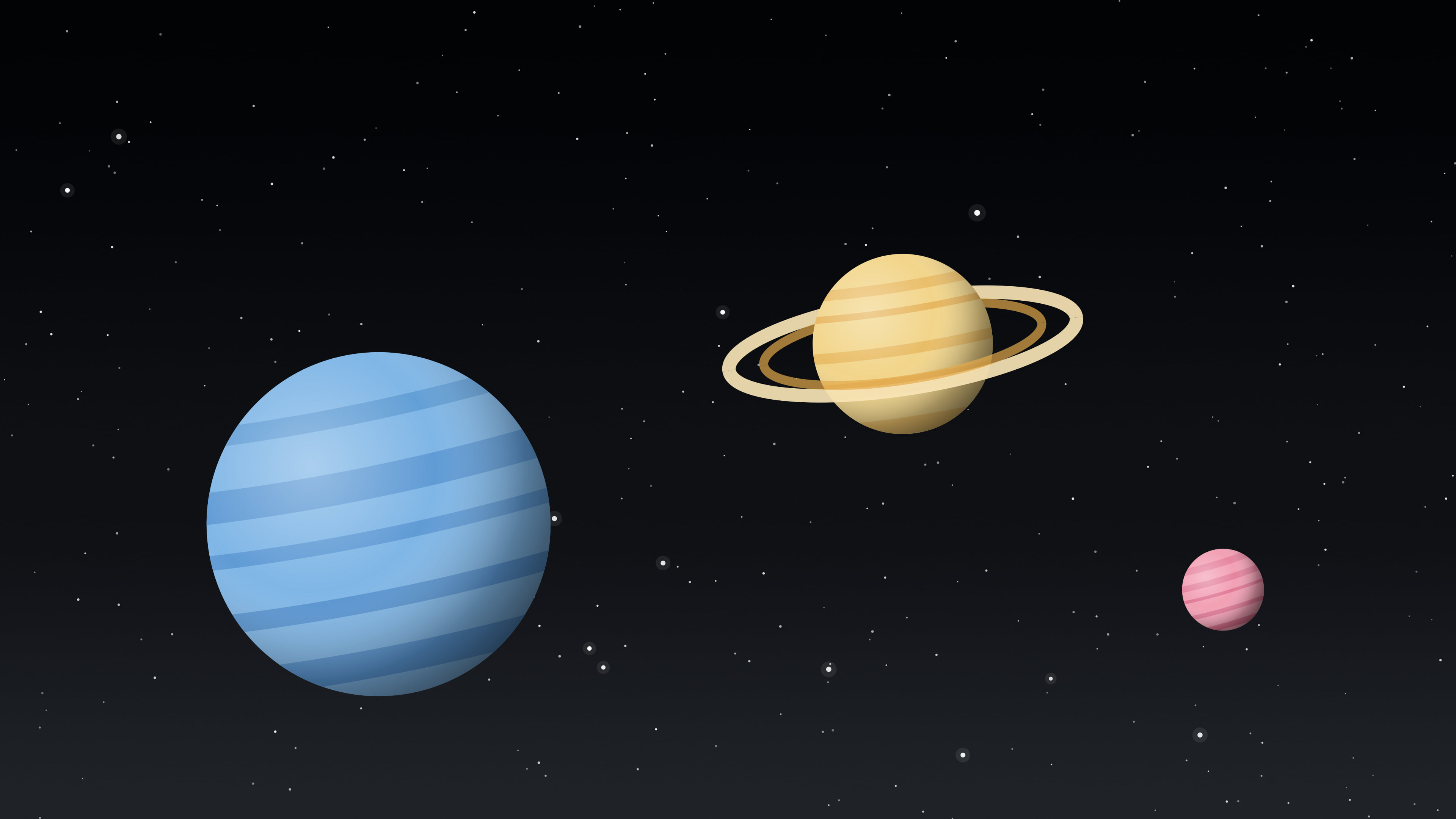 Charcoal Planets desktop wallpaper in 4K