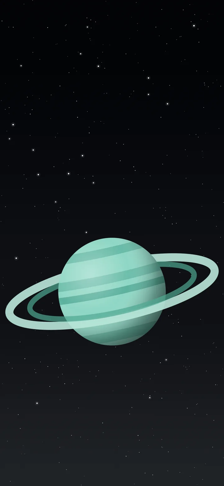 Charcoal Ringed Planet wallpaper for iPhone and Android